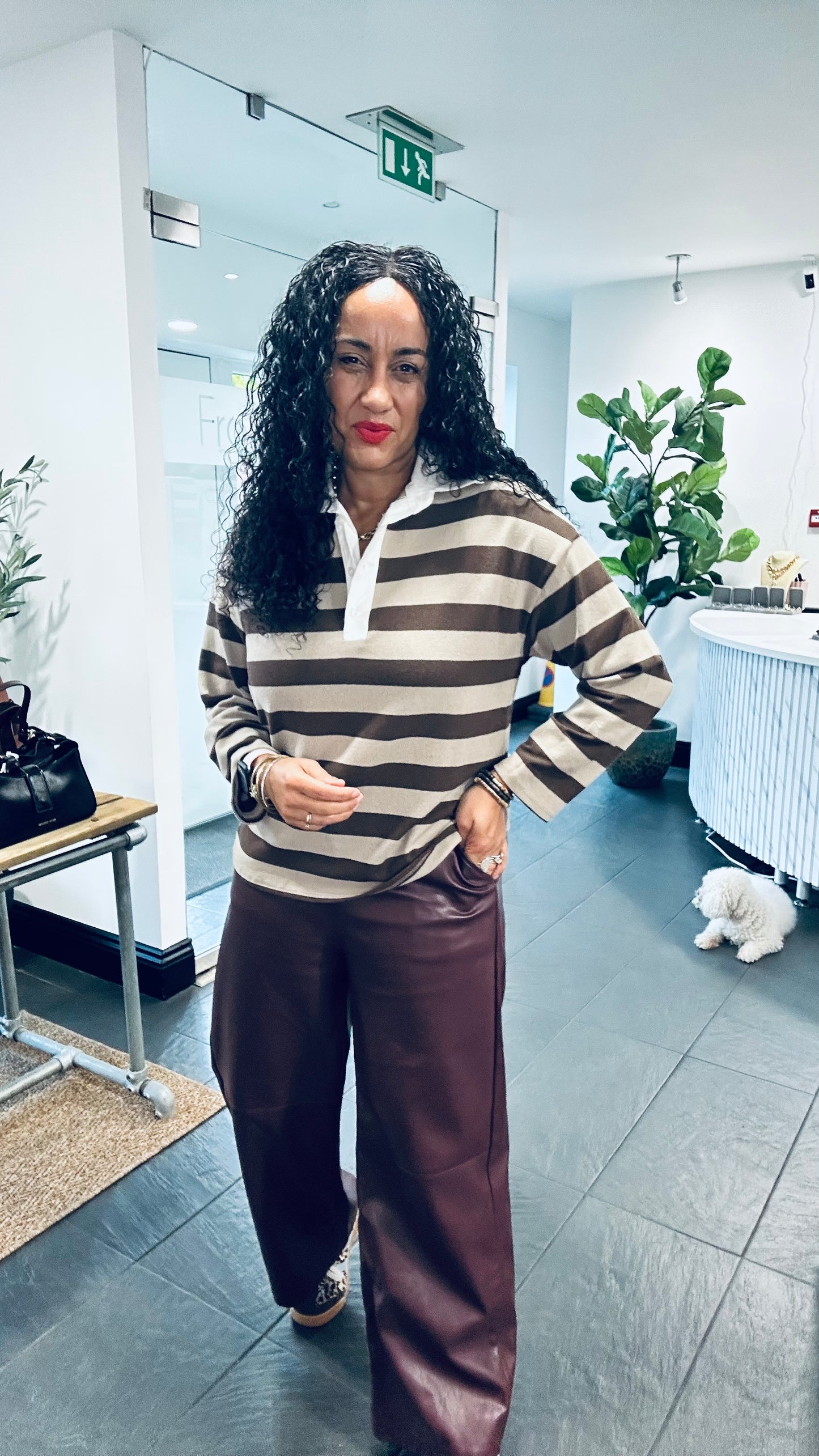 STRIPED RUGBY SHIRT CHOCOLATE & MOCHA 🥥🤎 *New