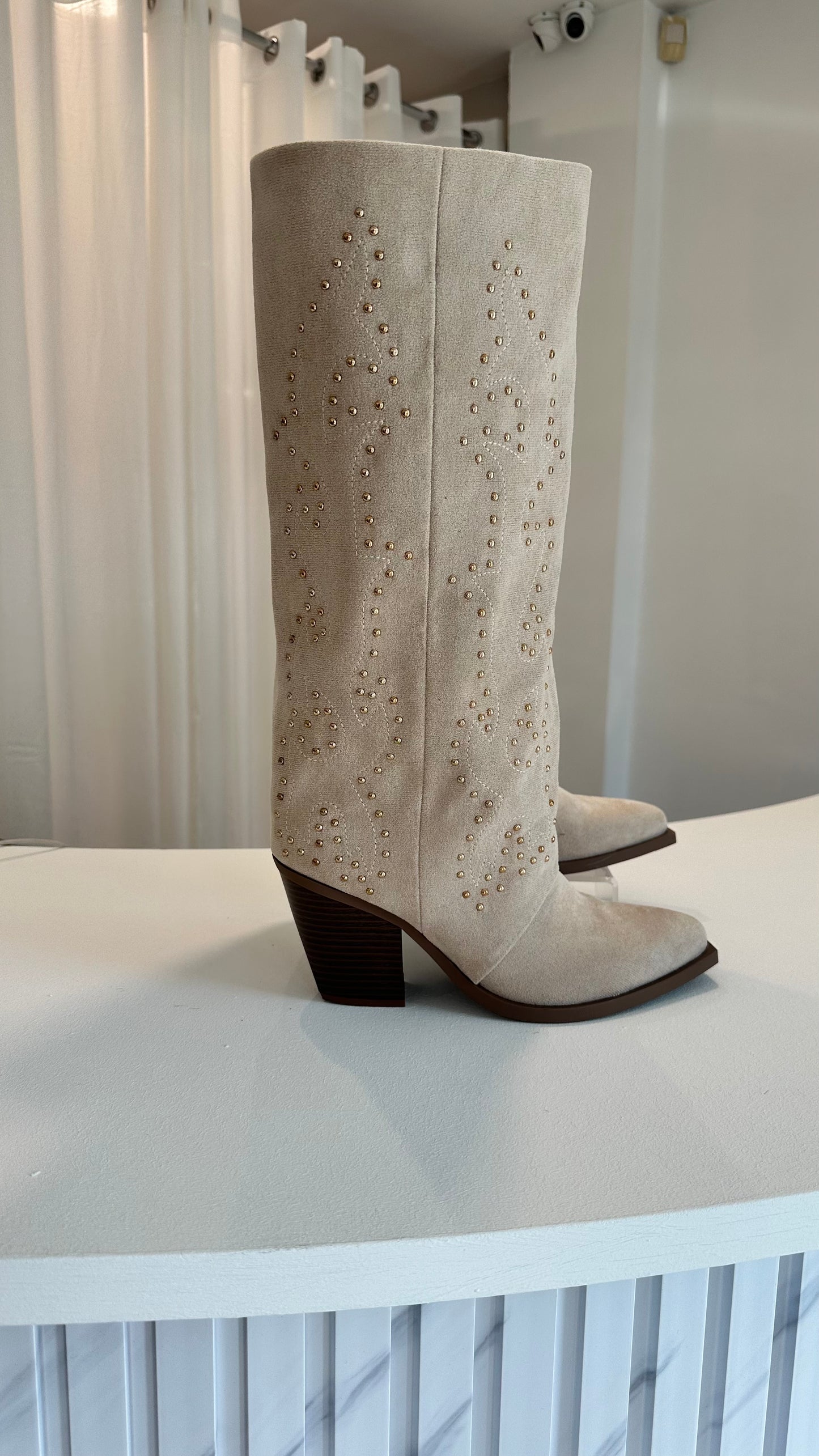 BOWDEN WESTERN BOOTS BEIGE *New