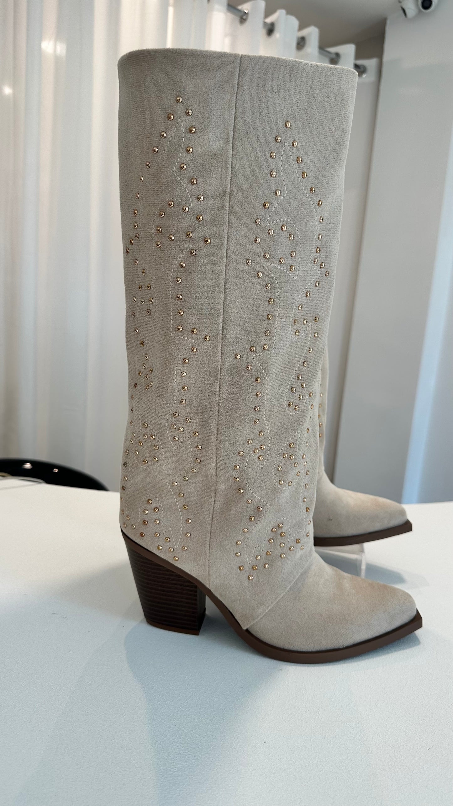 BOWDEN WESTERN BOOTS BEIGE *New