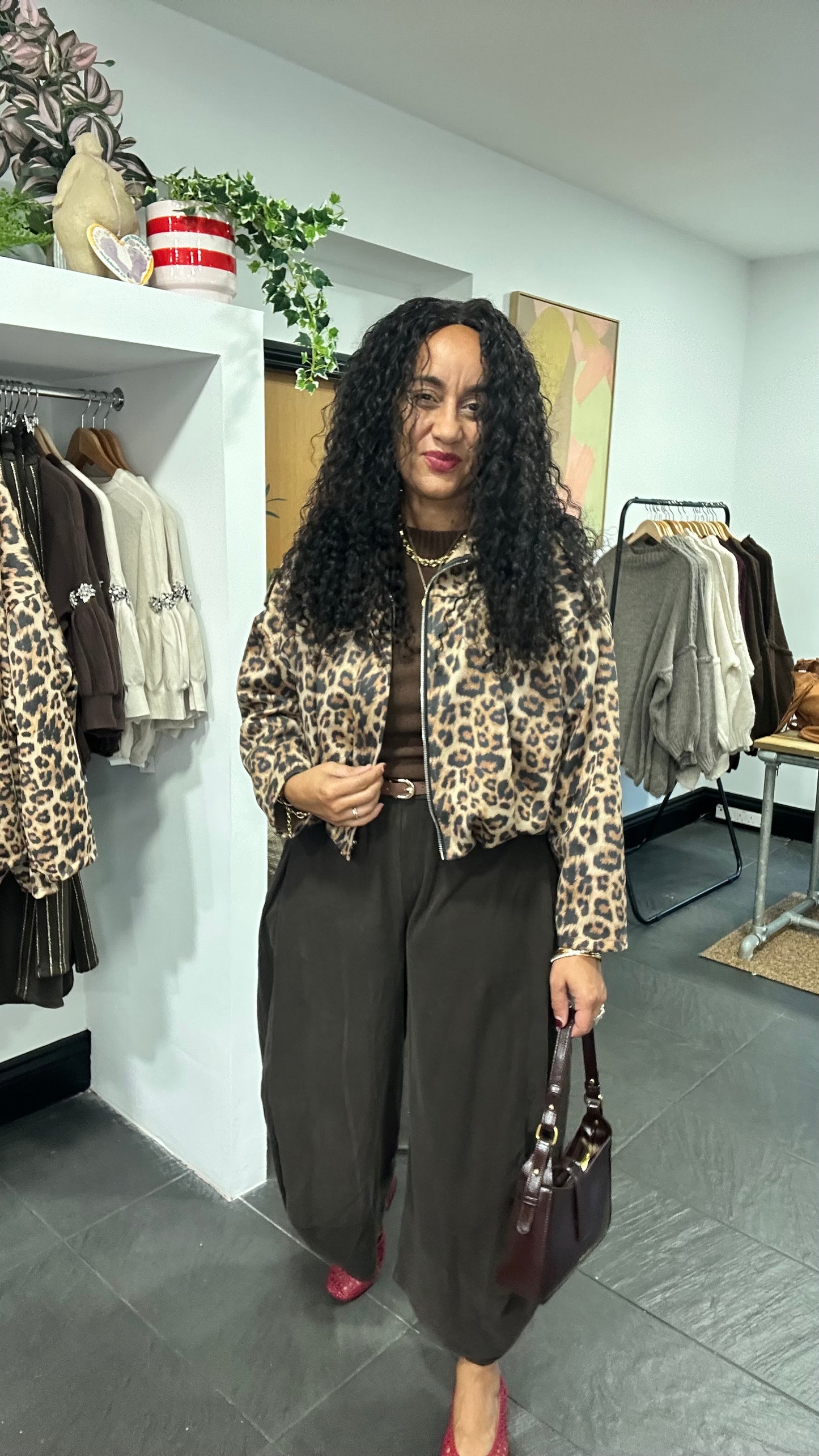 SALE DUPA BOMBER JACKET LEOPARD CARMAEL BISCUIT *New & Trending