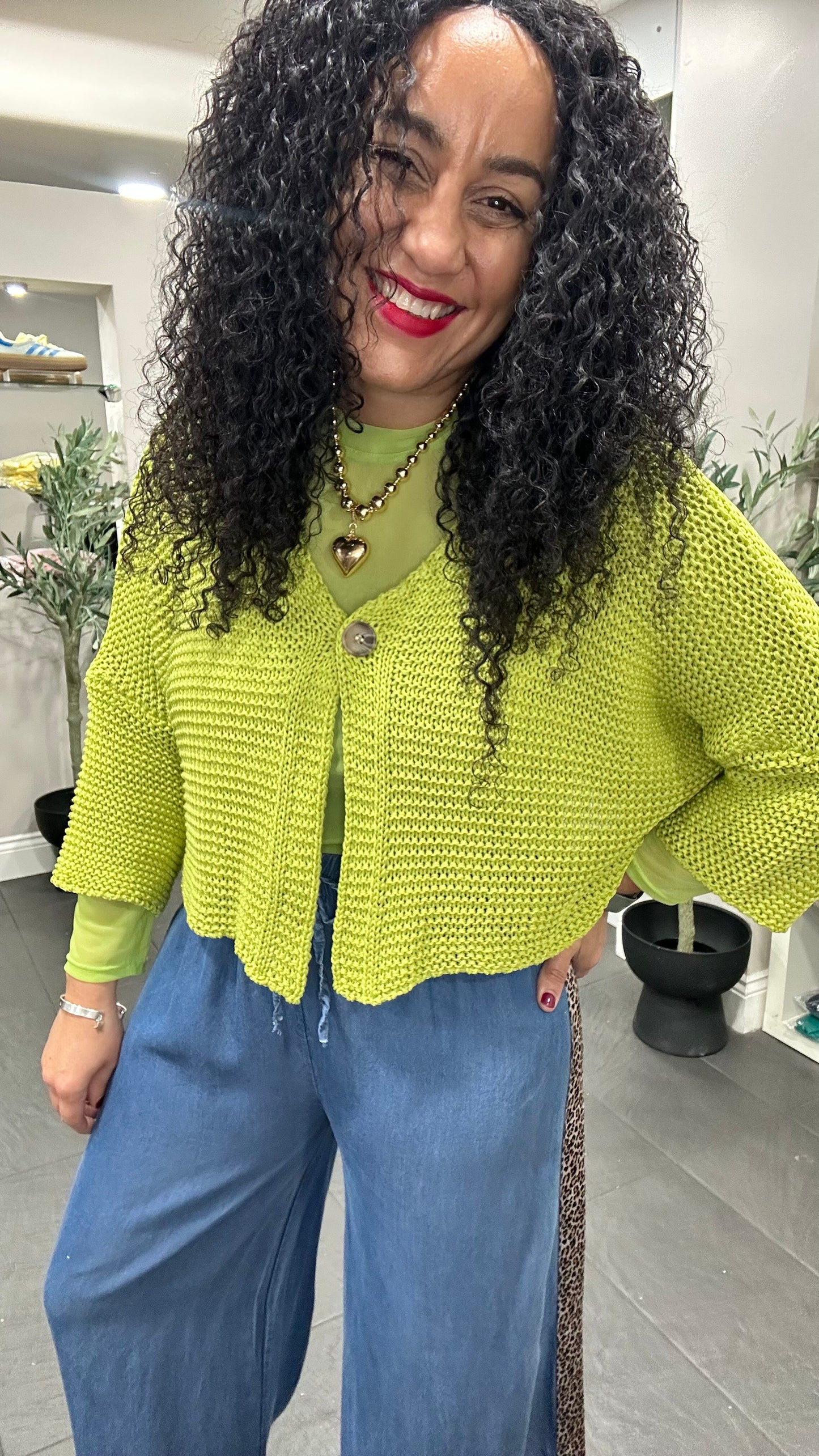 CATRIN CARDIGAN LIME 🍋🟩 *New