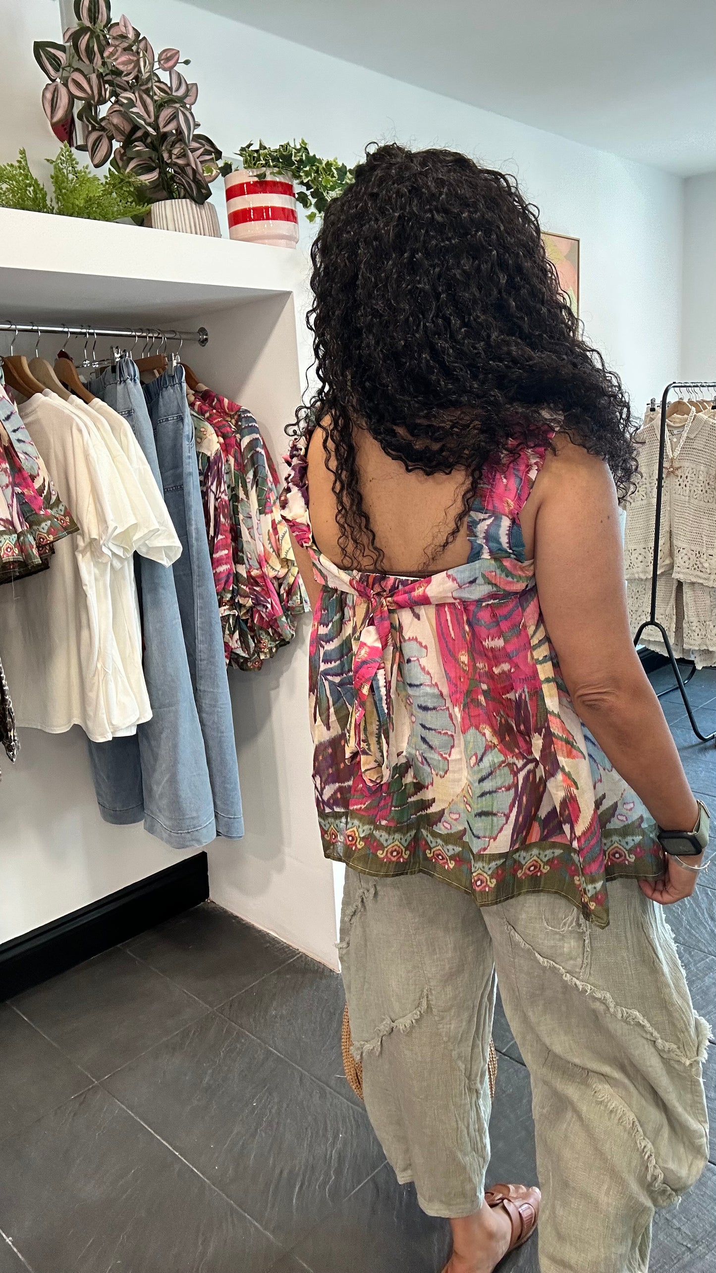 SALE CLEOPATRA TROPICAL SMOCK VEST