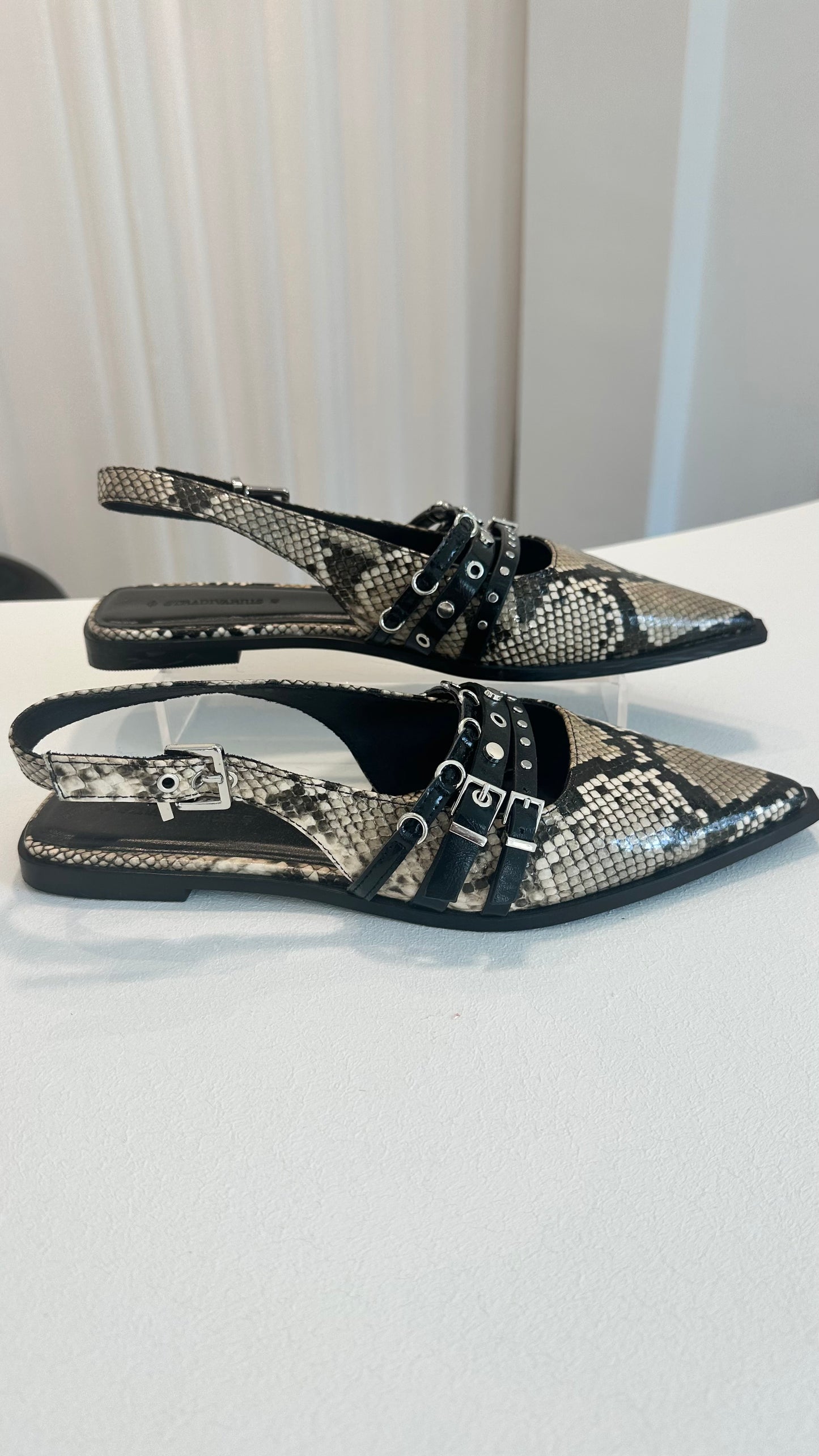 KYLIE SNAKE PRINT BALLERINA SHOE MO-29 *New