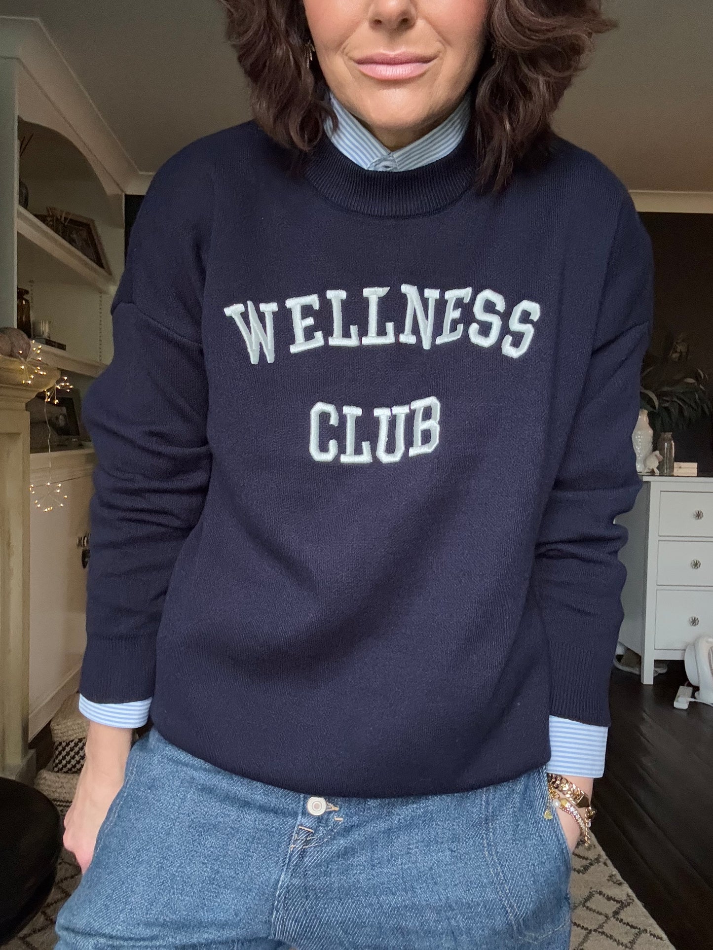 SALE WELLNESS CLUB JUMPER NAVY