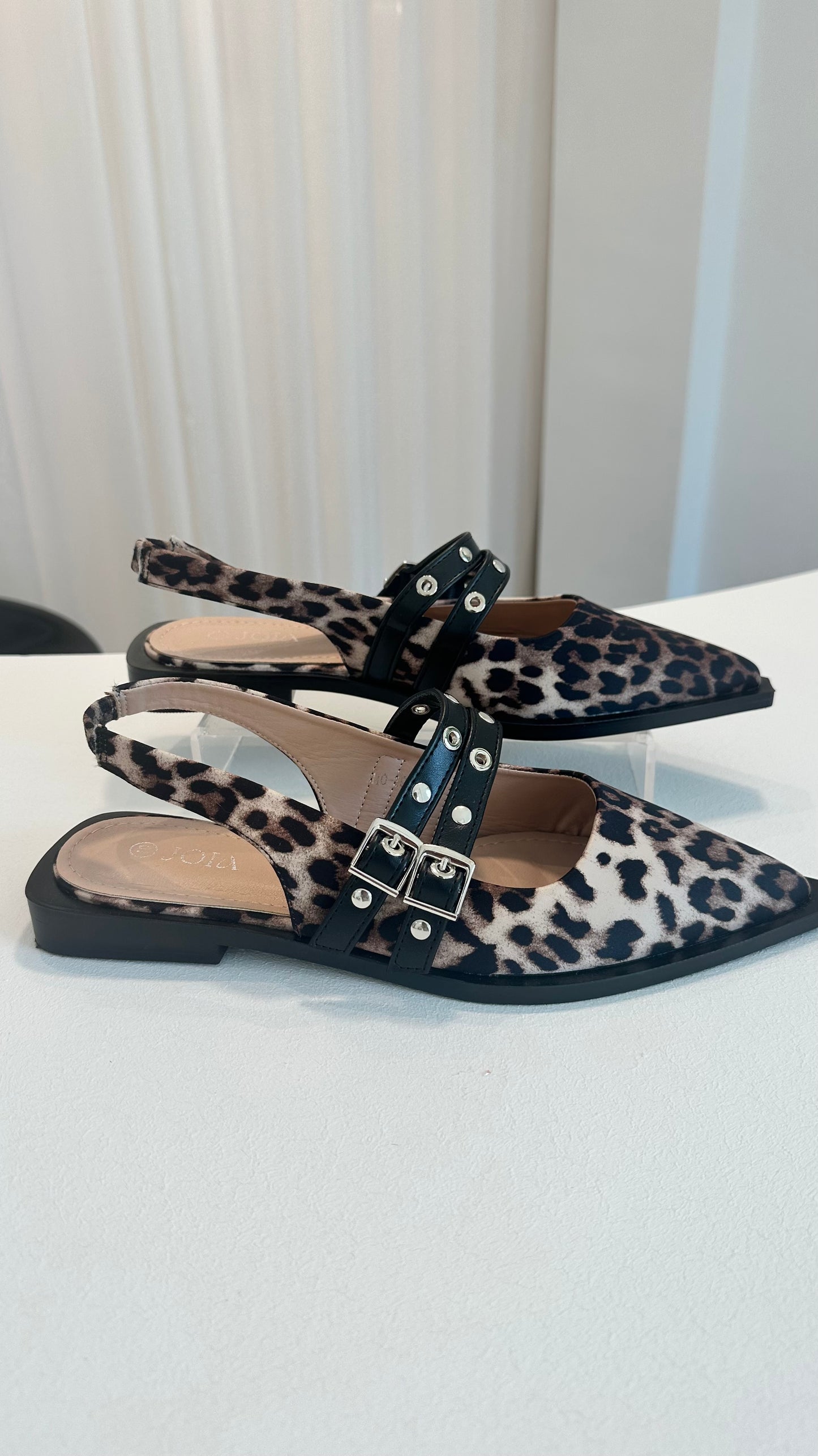 KYLIE LEOPARD PRINT BALLERINA SHOE MO-29 *New