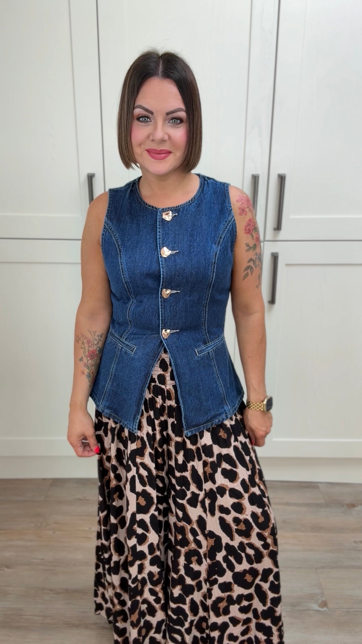 LUCCE DENIM WAIST COAT *New