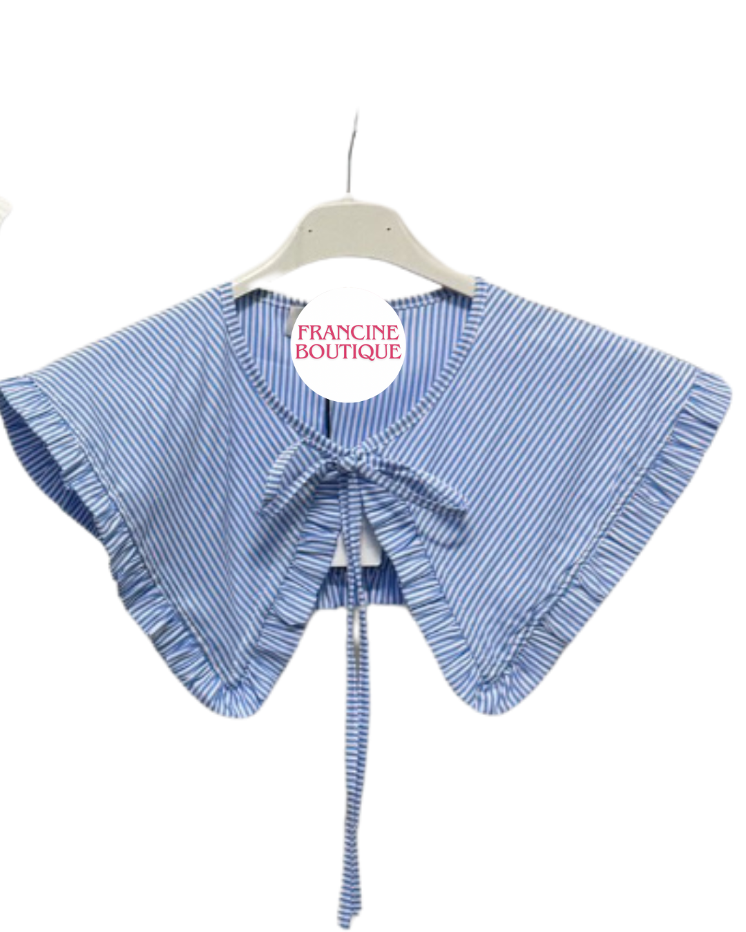 DETACHABLE COLLAR BLUE STRIPE *New