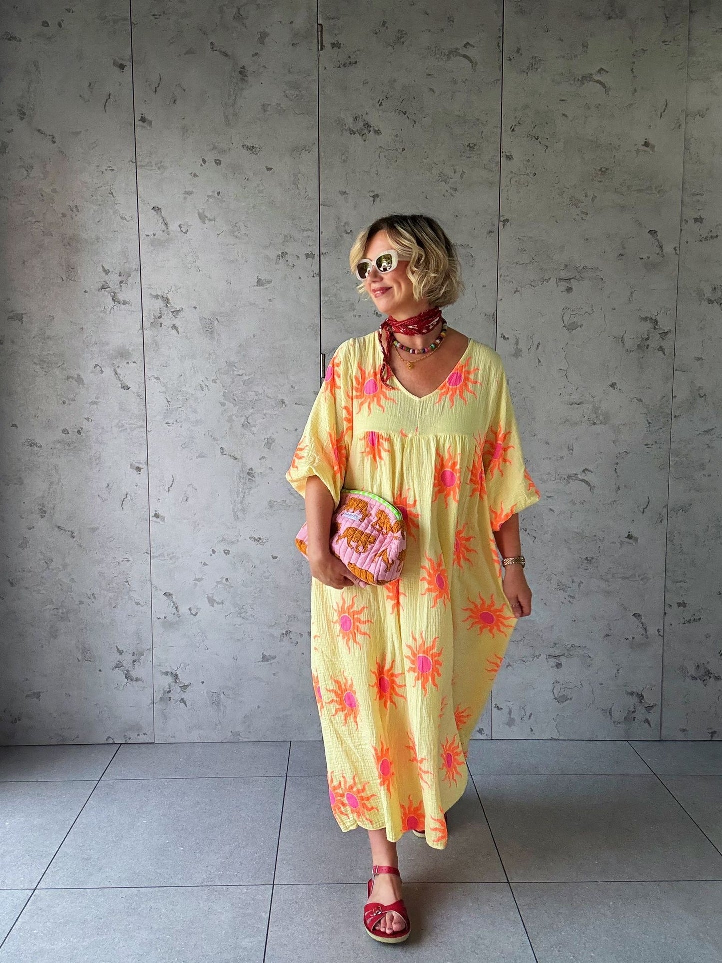 SUNBURST SMOCK DRESS LEMON / YELLOW  🍋 *New