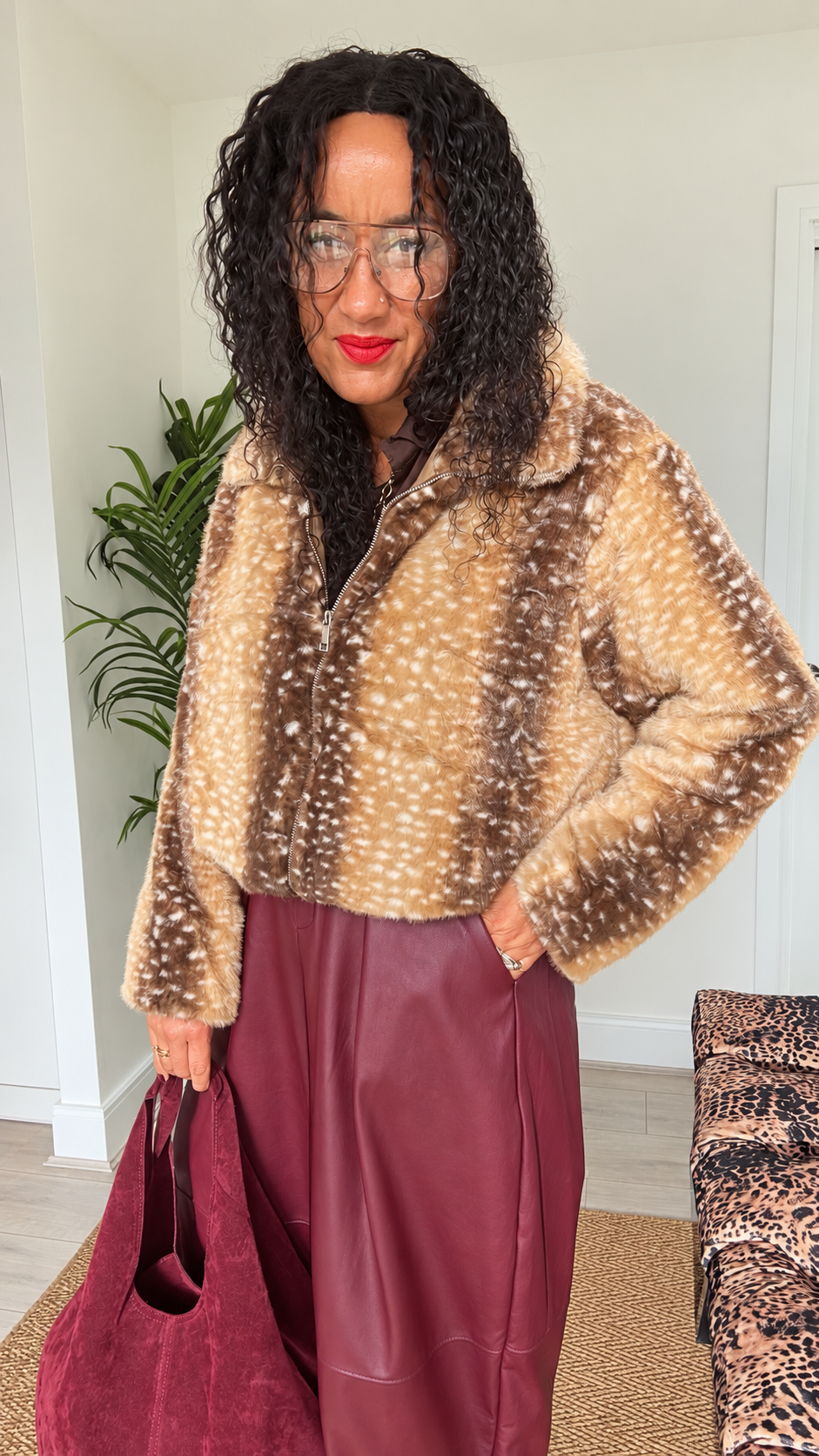 REINDEER OVERSIZED BOMBER JACKET *New