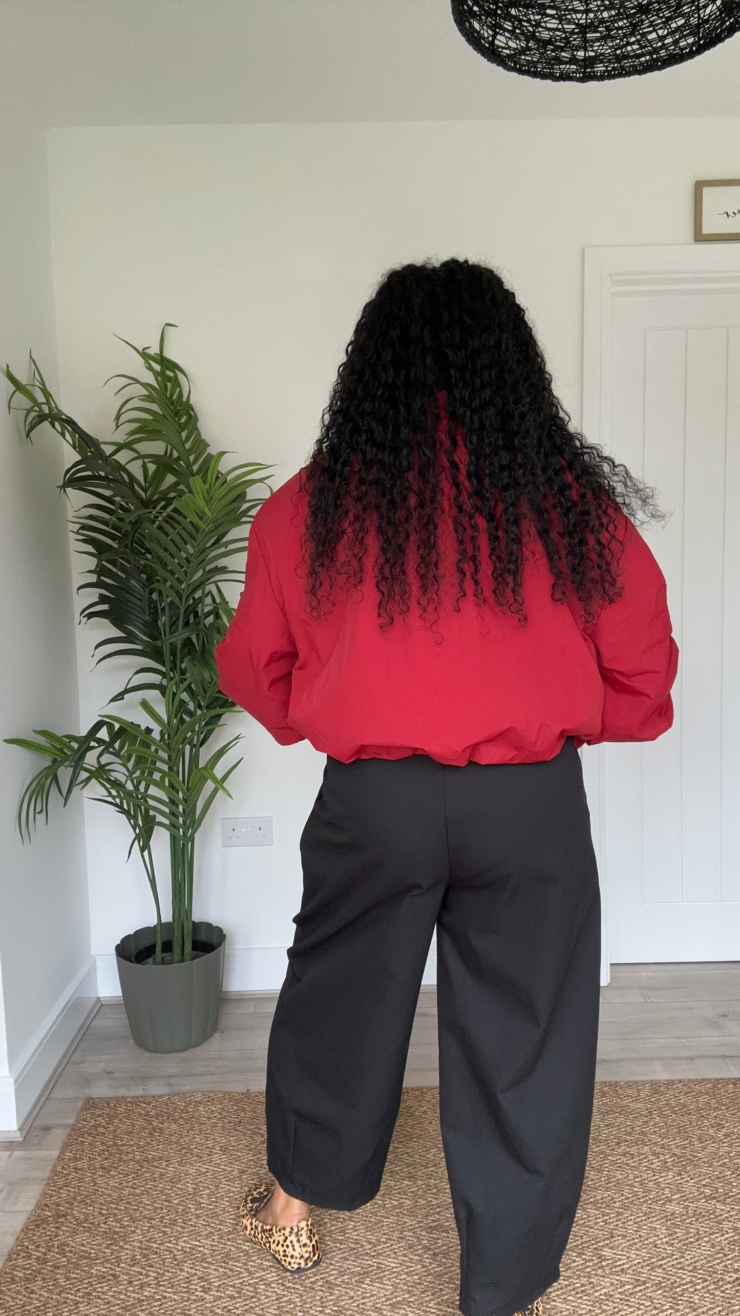 SIMBA BARREL LEG TROUSERS BLACK *New