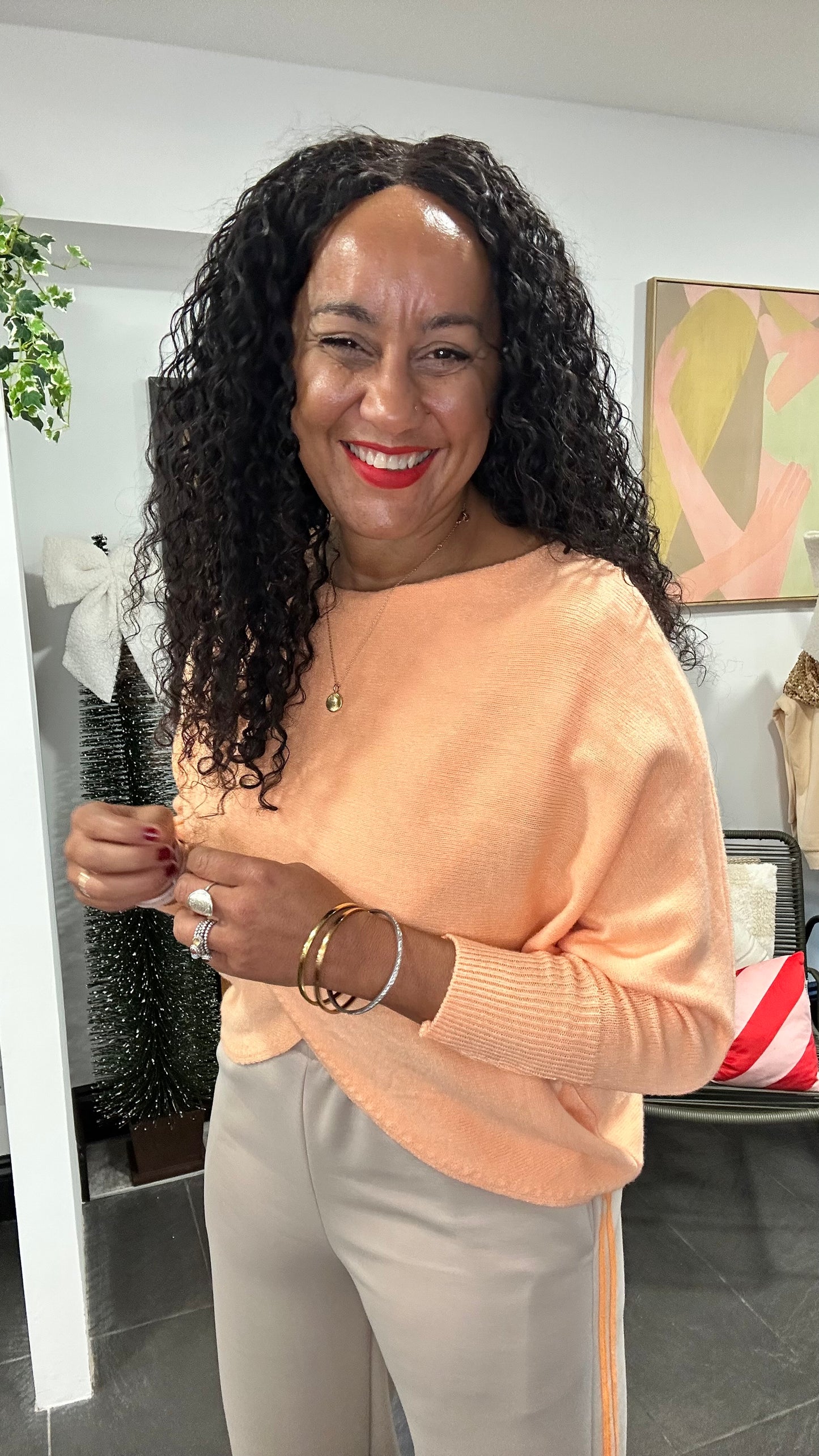 MABLE FRONT CROSS WRAP JUMPER ORANGE 🍊 *New