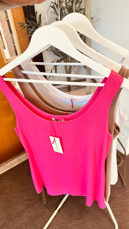 BOBBY ESSENTIAL COTTON VEST PINK *New