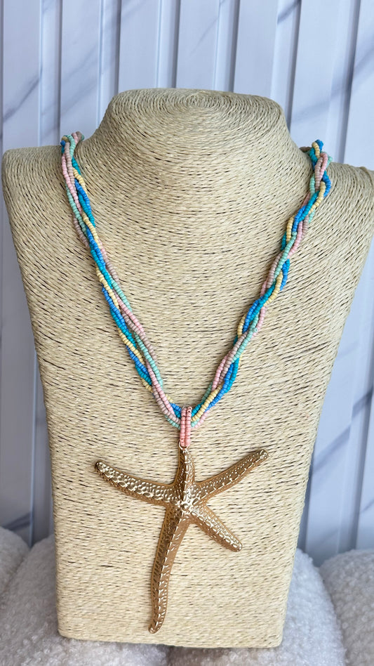 RAINBOW STARFISH NECKLACE *New