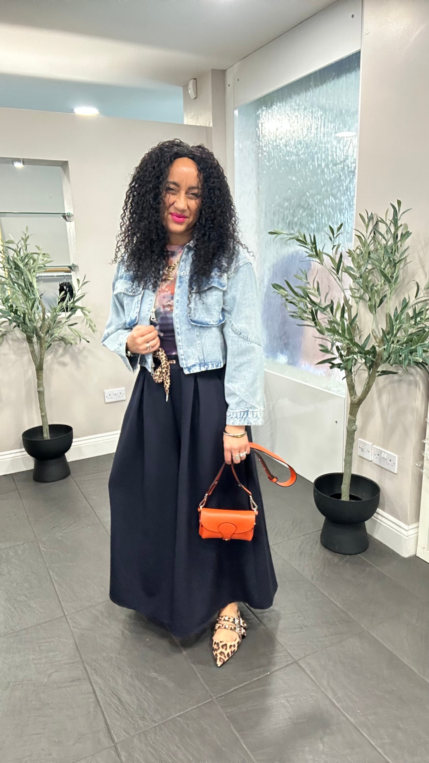 FOXY EXTRA WIDE LEG TROUSERS NAVY