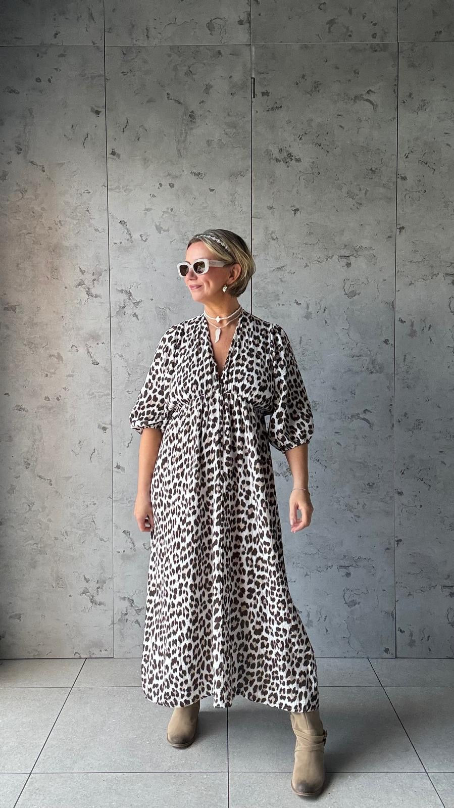 FRUITELLA LEOPARD PRINT MAXI DRESS *New