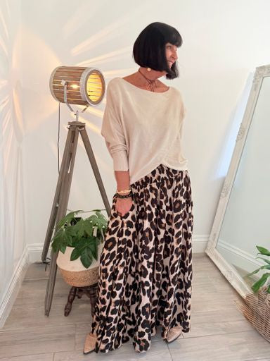 MABLE FRONT CROSS WRAP JUMPER OAT *New