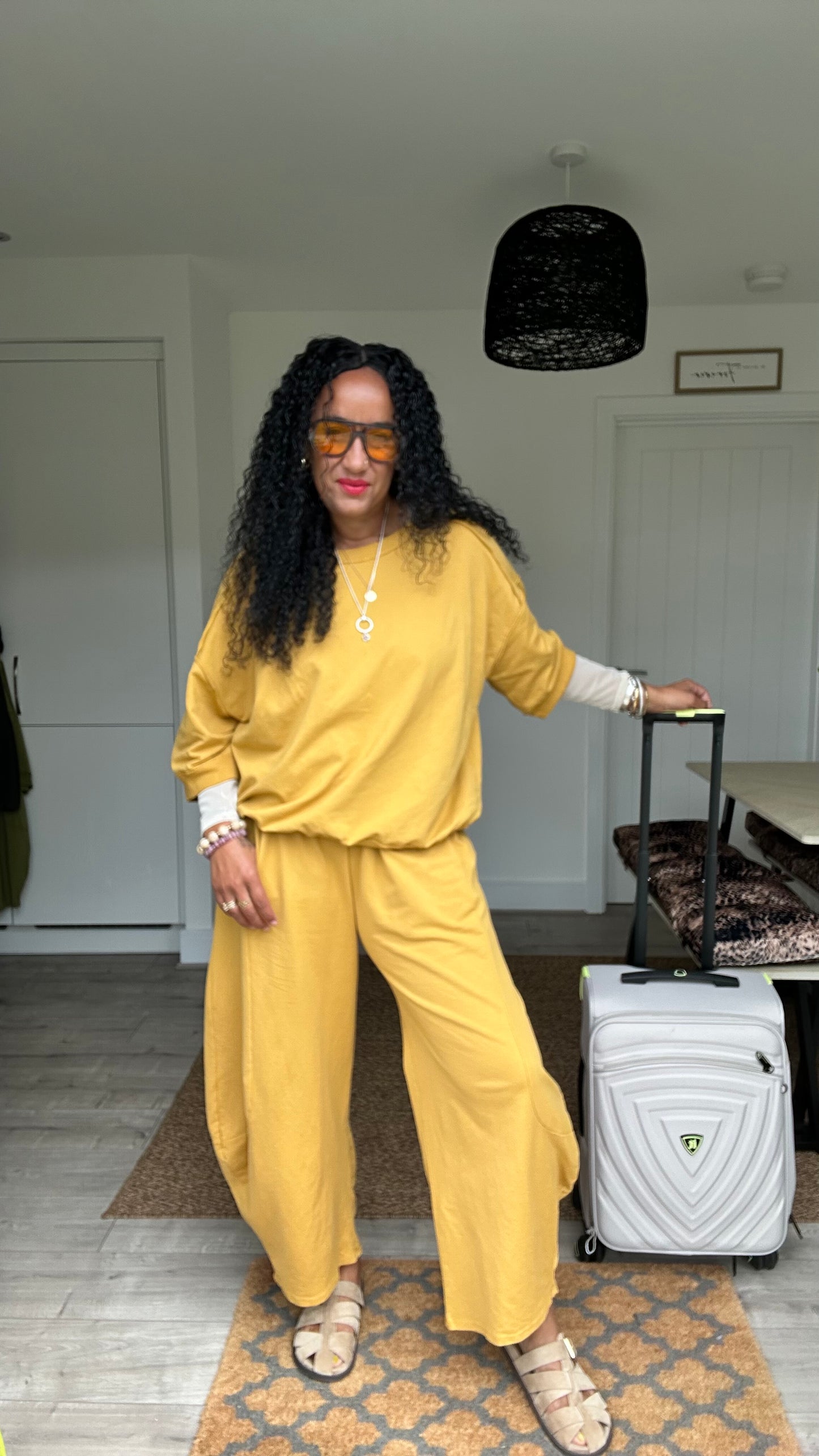 DEBORAH SWEAT TOP MUSTARD YELLOW *NEW