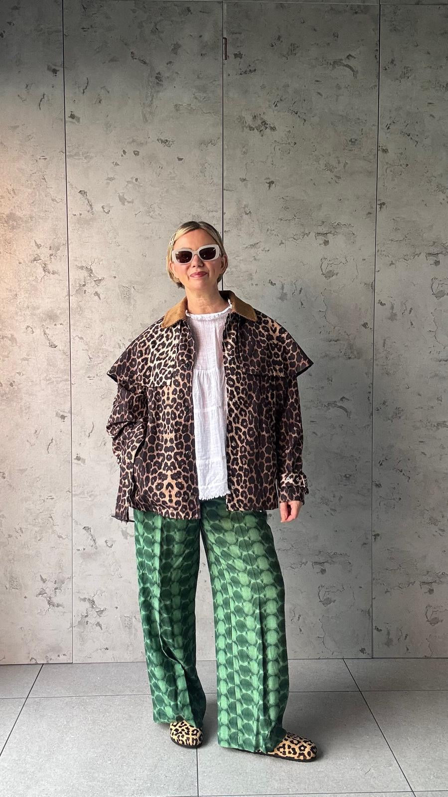 CLAUDETTE LEOPARD CAPE JACKET *New