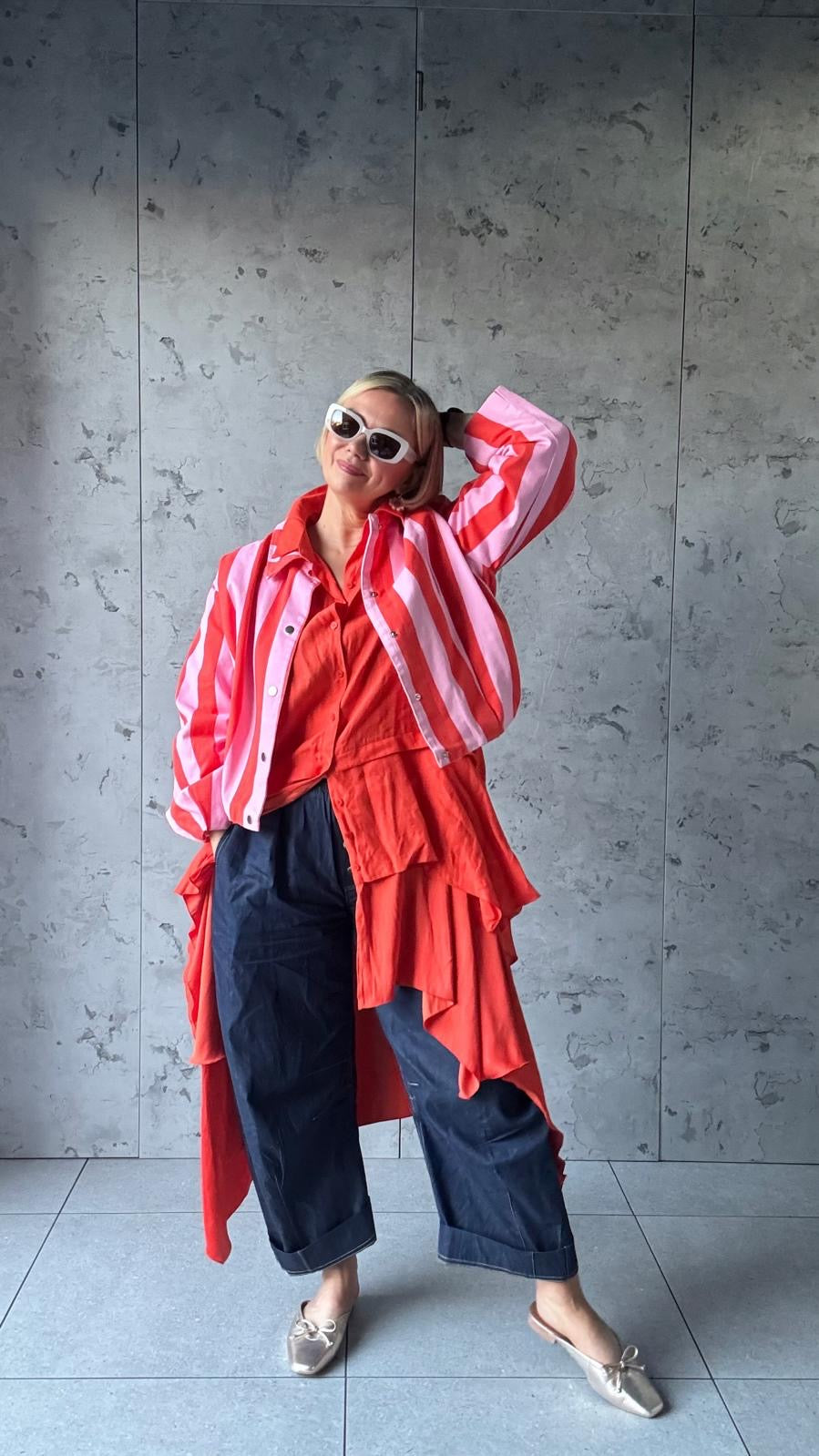 CANDY STRIPE DENIM JACKET *New