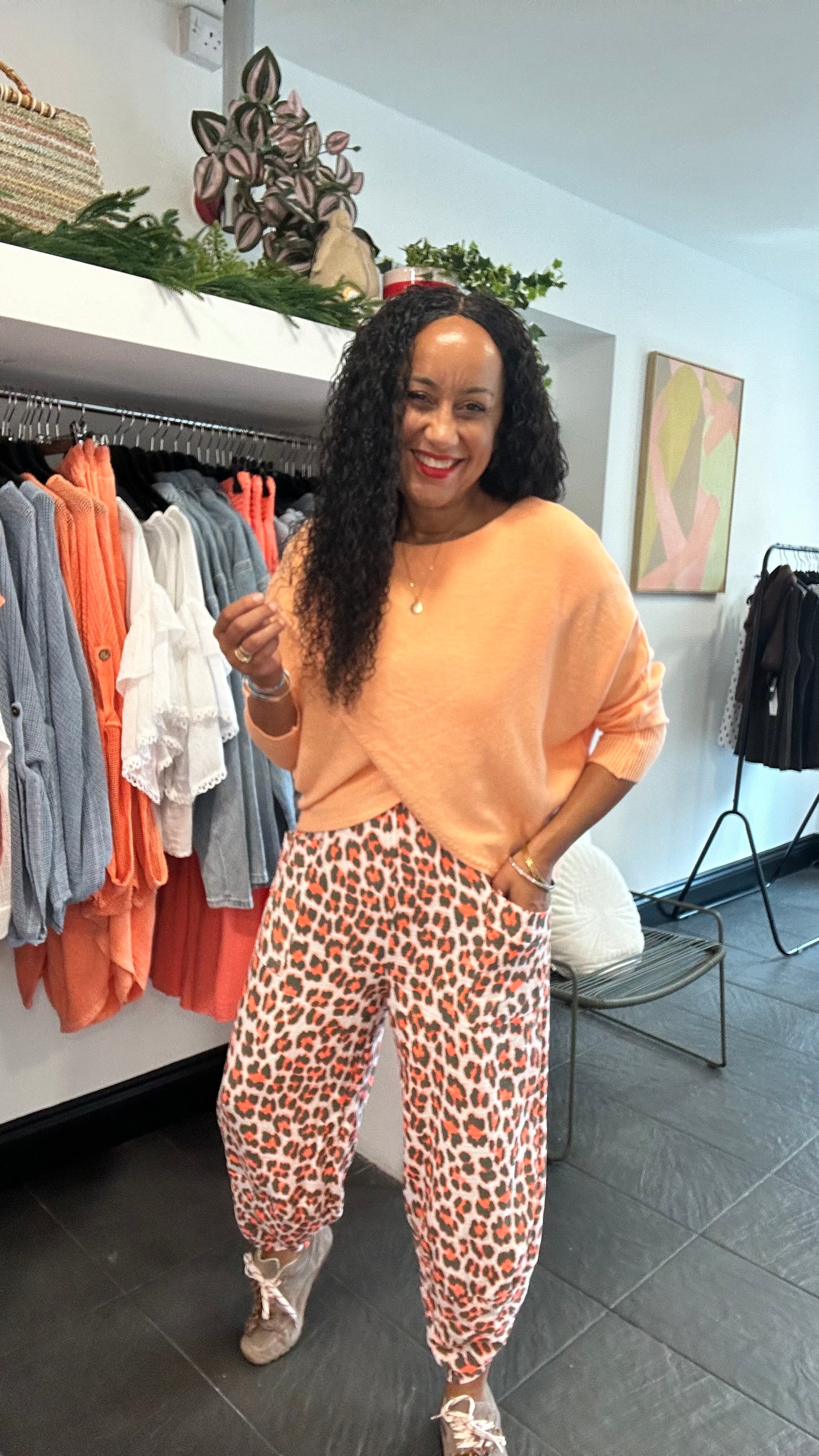 MABLE FRONT CROSS WRAP JUMPER ORANGE 🍊 *New