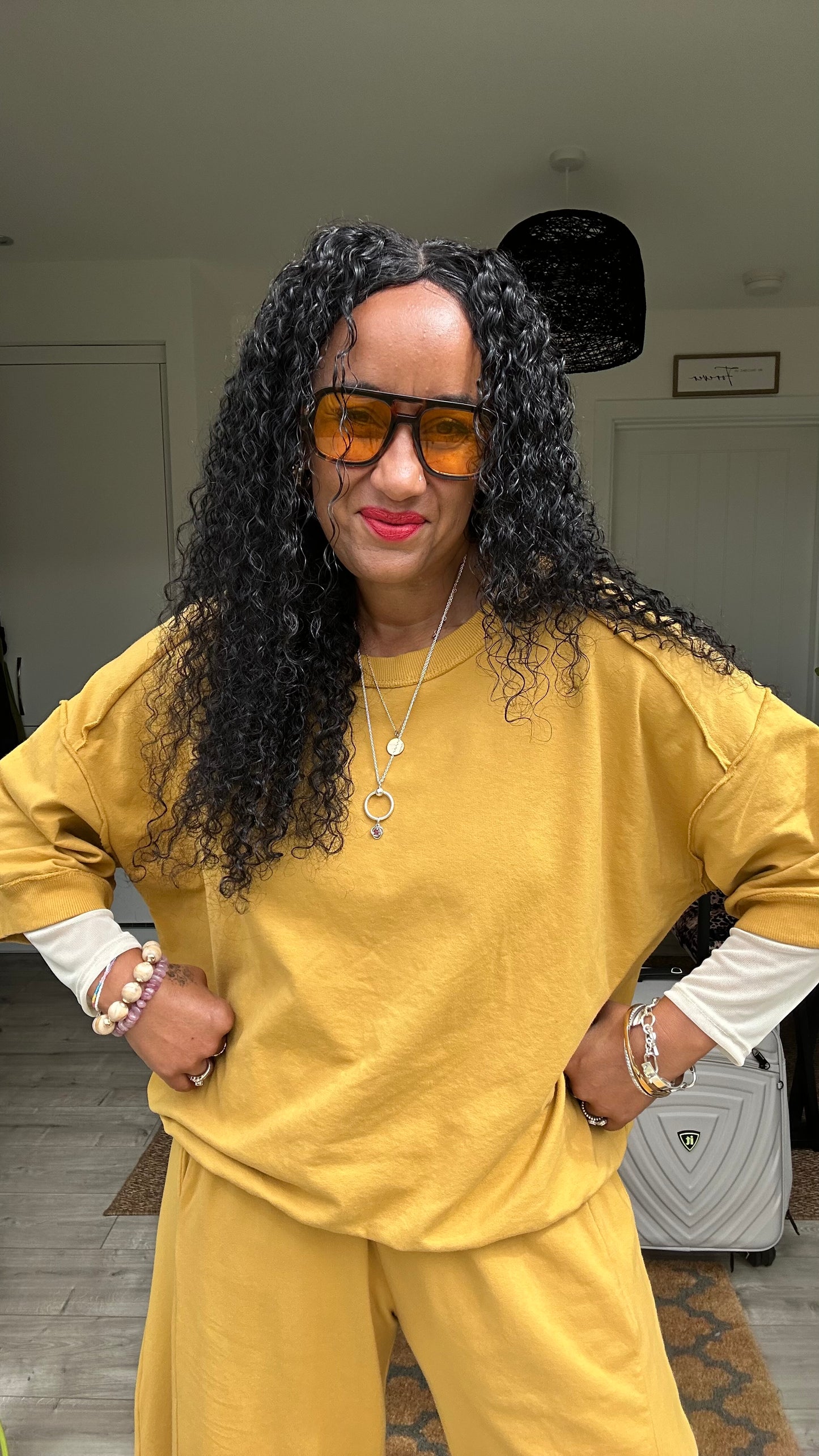 DEBORAH SWEAT TOP MUSTARD YELLOW *NEW