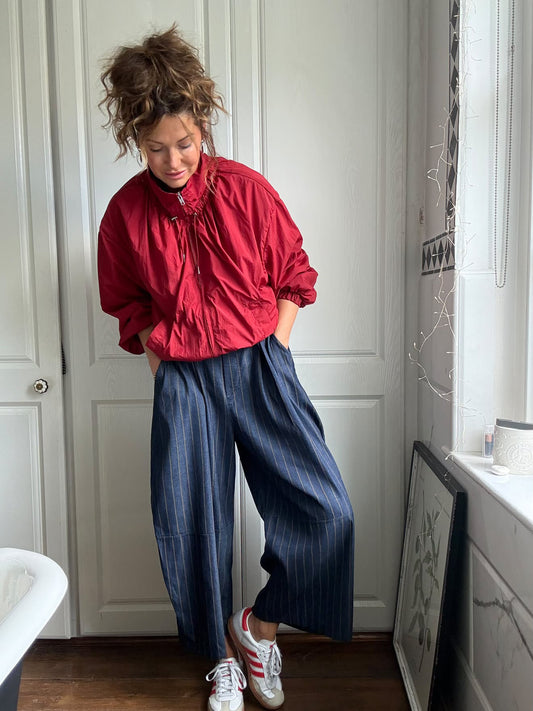 COSIMA BROWN STRIPE TROUSER BLUE *New