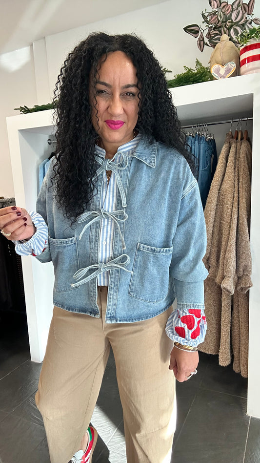 HARV DENIM FRONT TIE JACKET *New