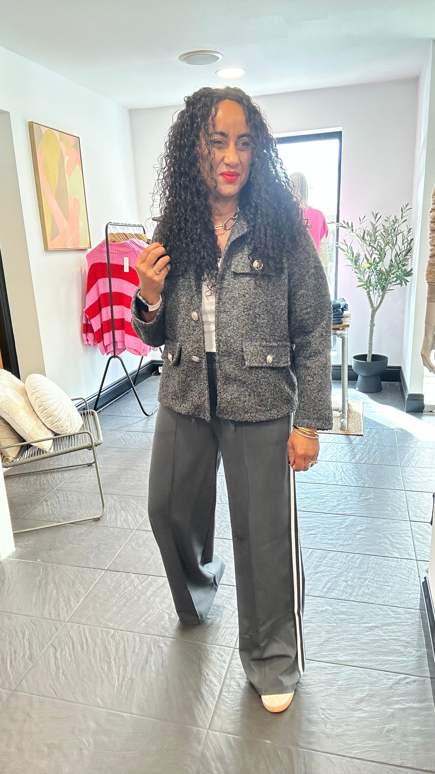 SHERIDAN BOUCLE GREY JACKET *New