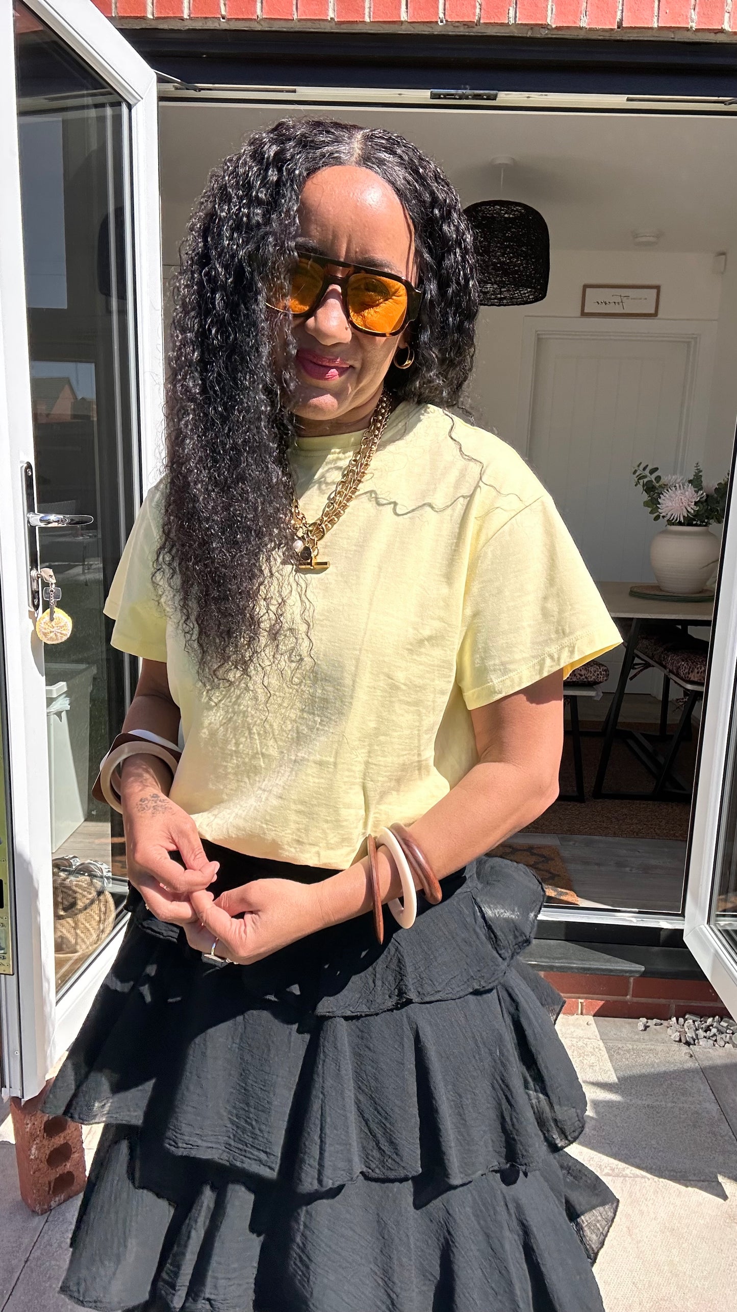 BUBBLE HEM T SHIRT LEMON 🍋 *New