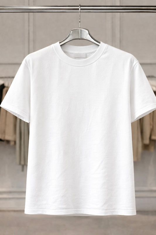 LUXURY WHITE TSHIRT WITH SHOULDER PADS *New