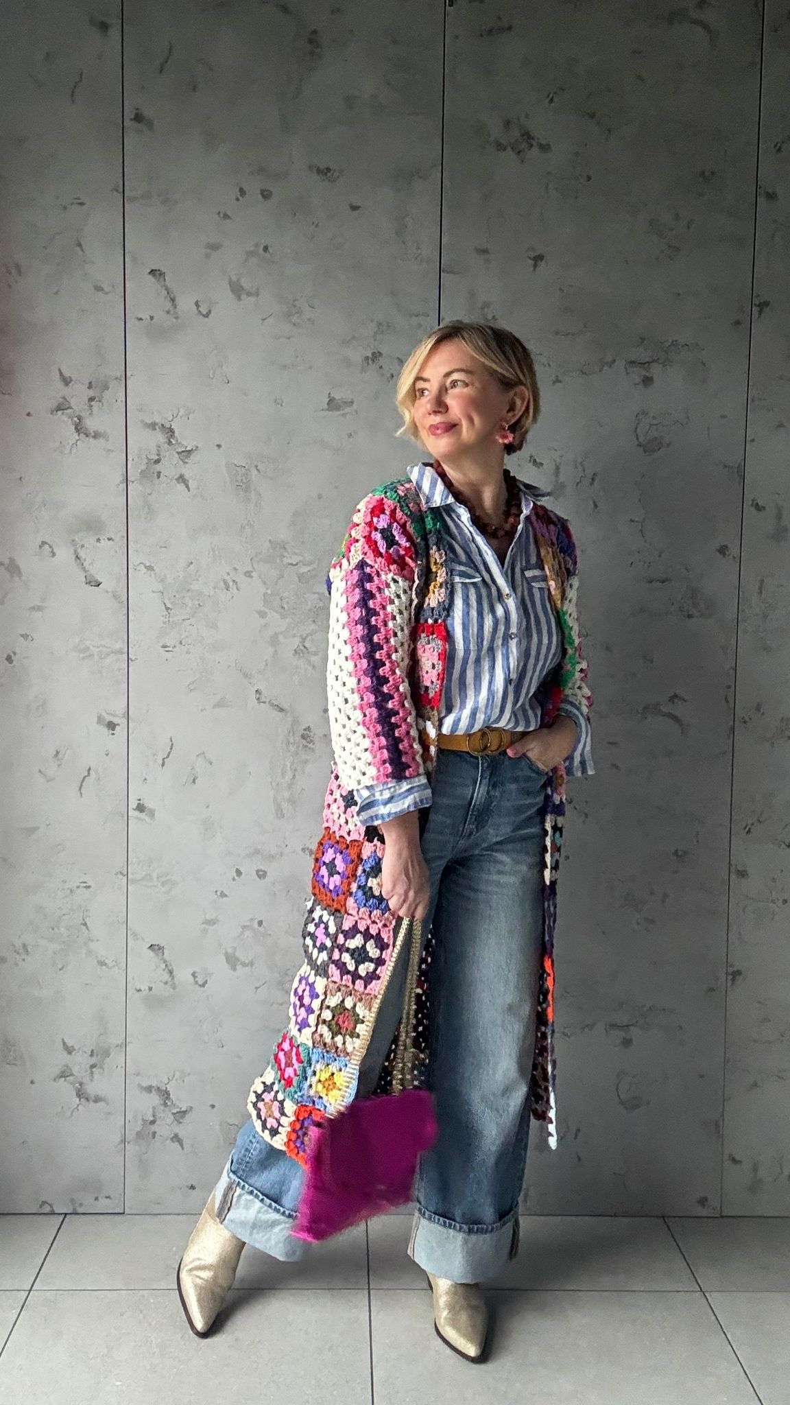 GLADIS HANDMADE CROCHET CARDIGAN *New