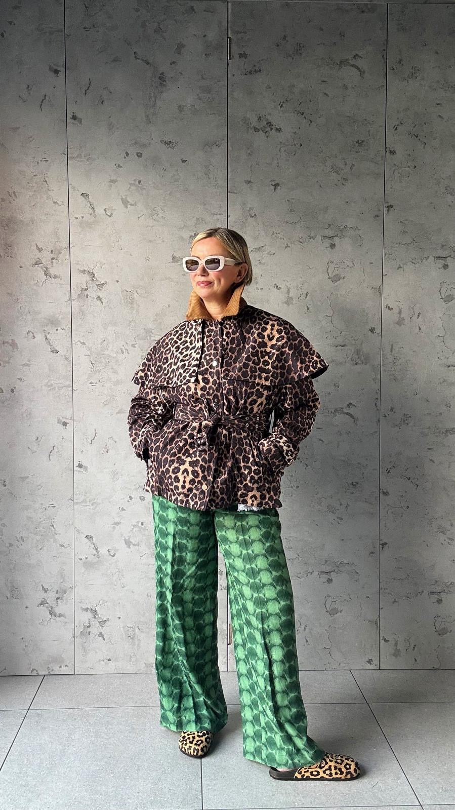 CLAUDETTE LEOPARD CAPE JACKET *New