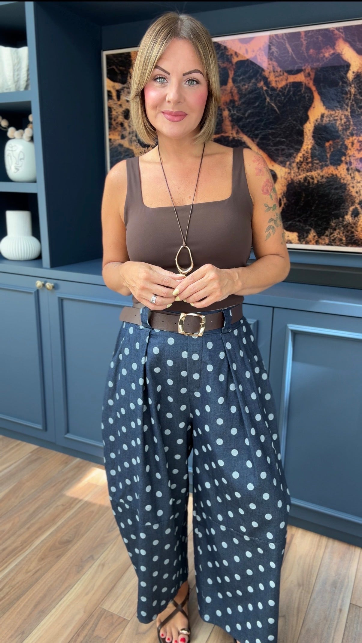 COSIMA SPOT TROUSER BLUE *New