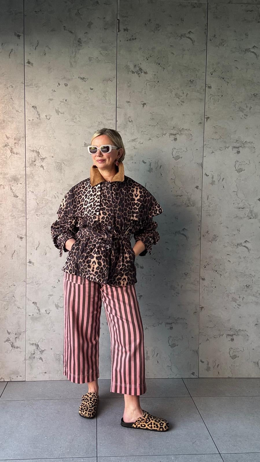 CLAUDETTE LEOPARD CAPE JACKET *New