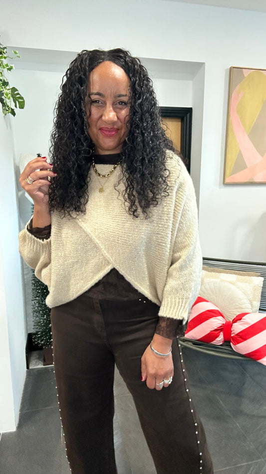 MINI MABLE LUREX REVERSIBLE TOP
BEIGE *New