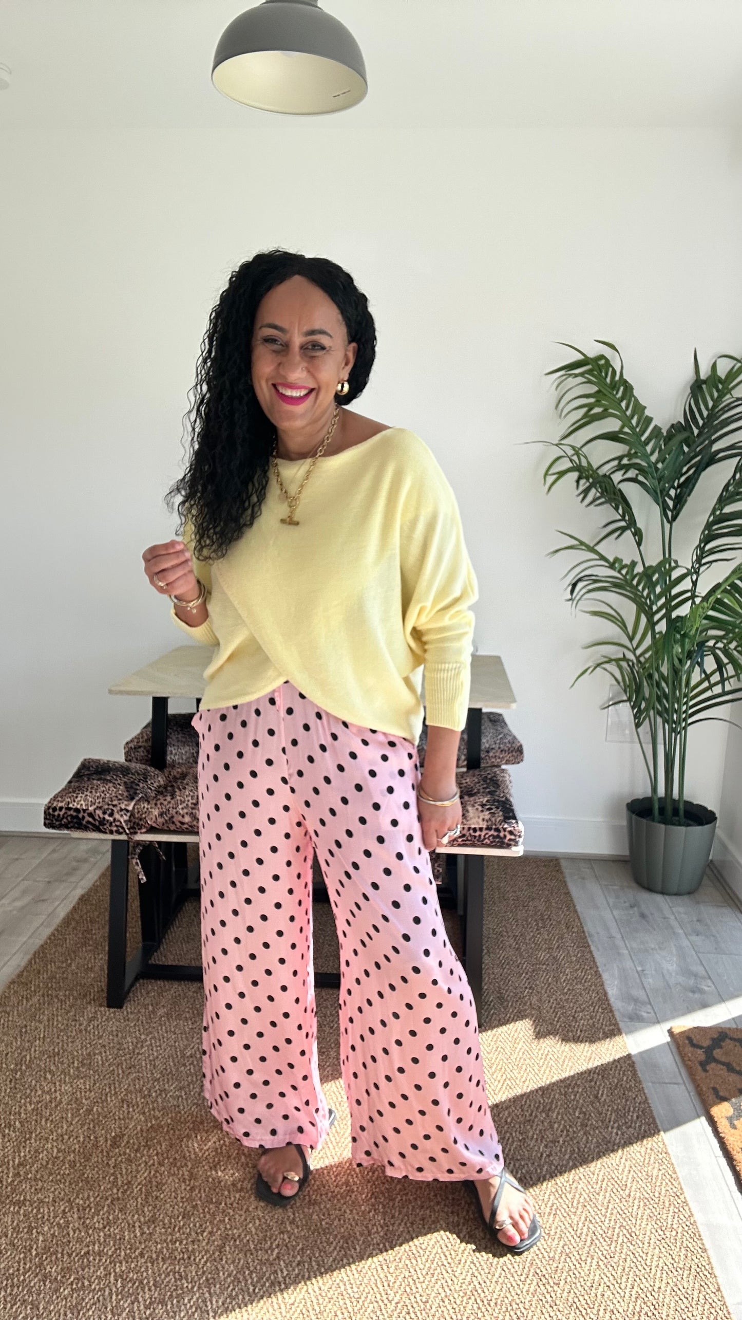 MABLE FRONT CROSS WRAP JUMPER LEMON YELLOW *New