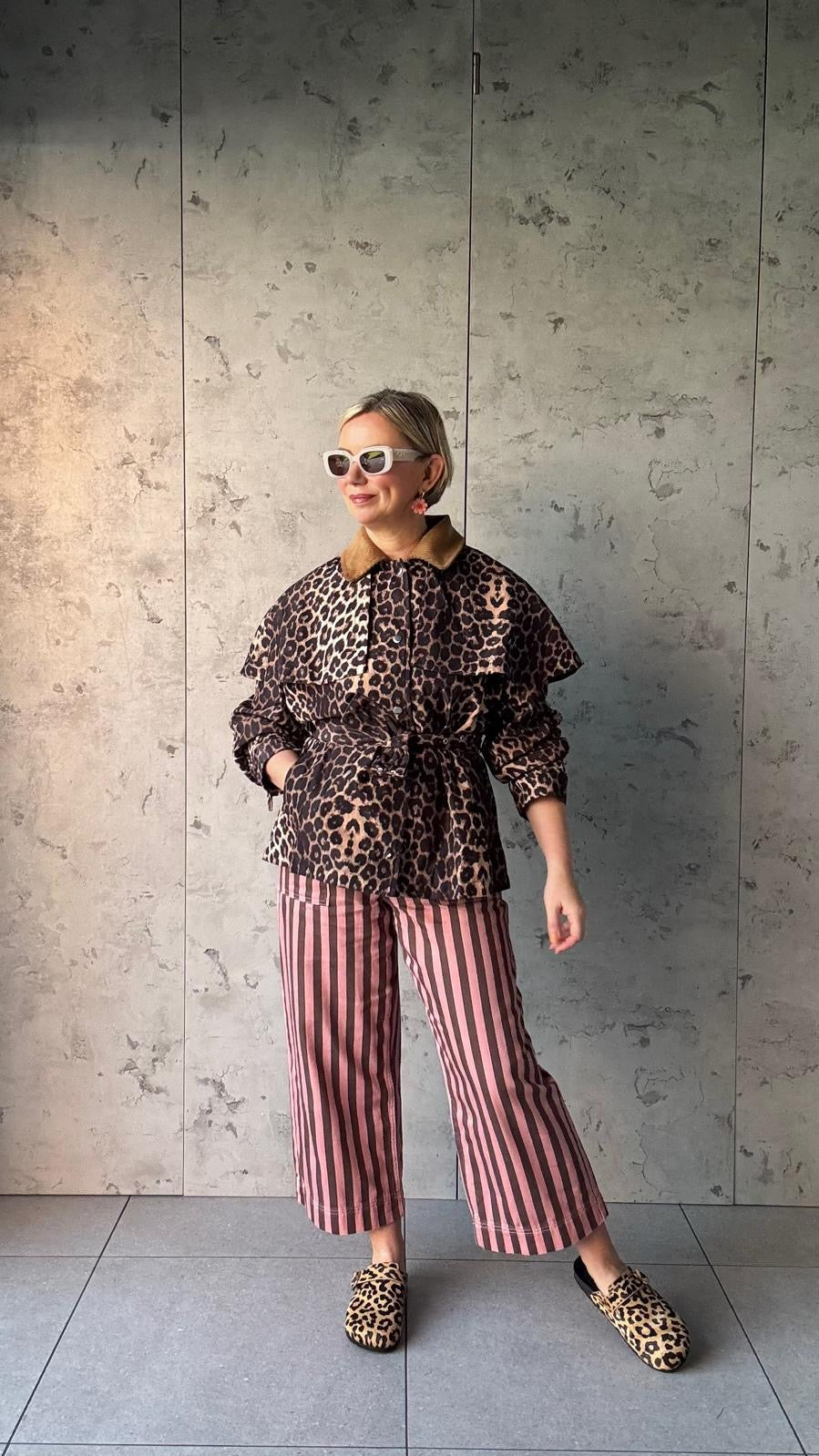 CLAUDETTE LEOPARD CAPE JACKET *New