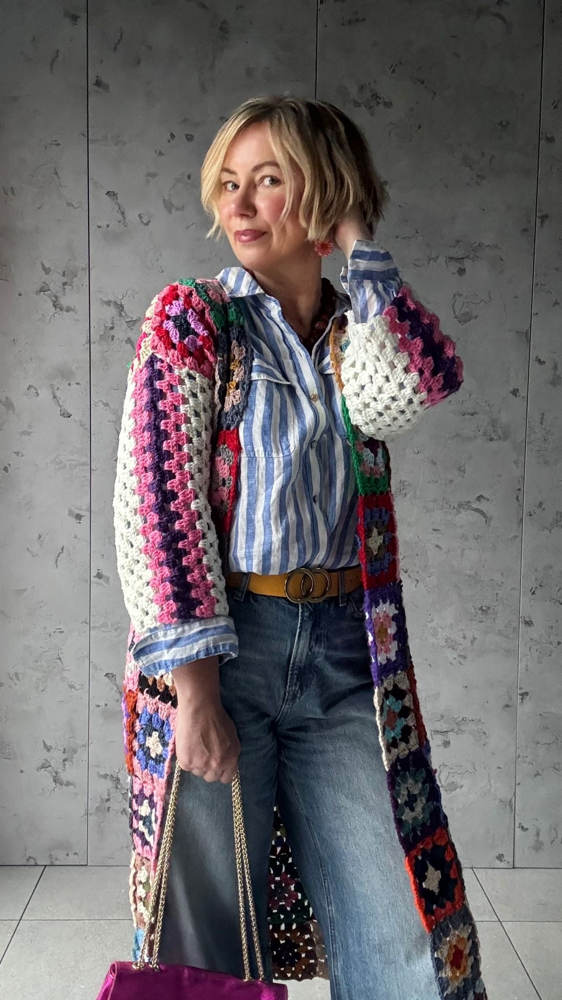 GLADIS HANDMADE CROCHET CARDIGAN *New