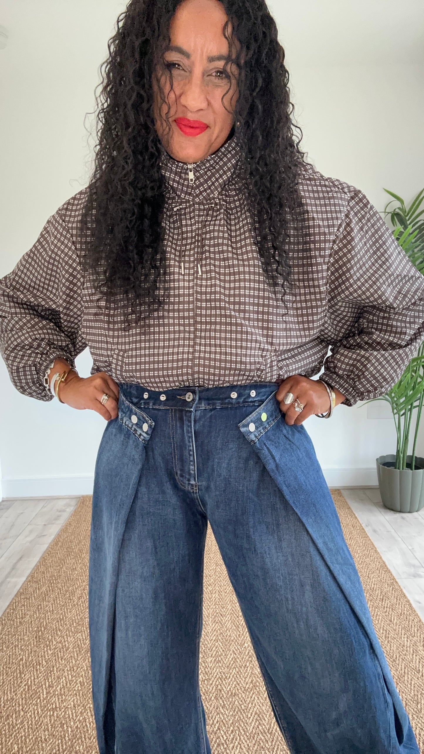 HYBRID PLEATED TROUSERS DENIM BLUE *New