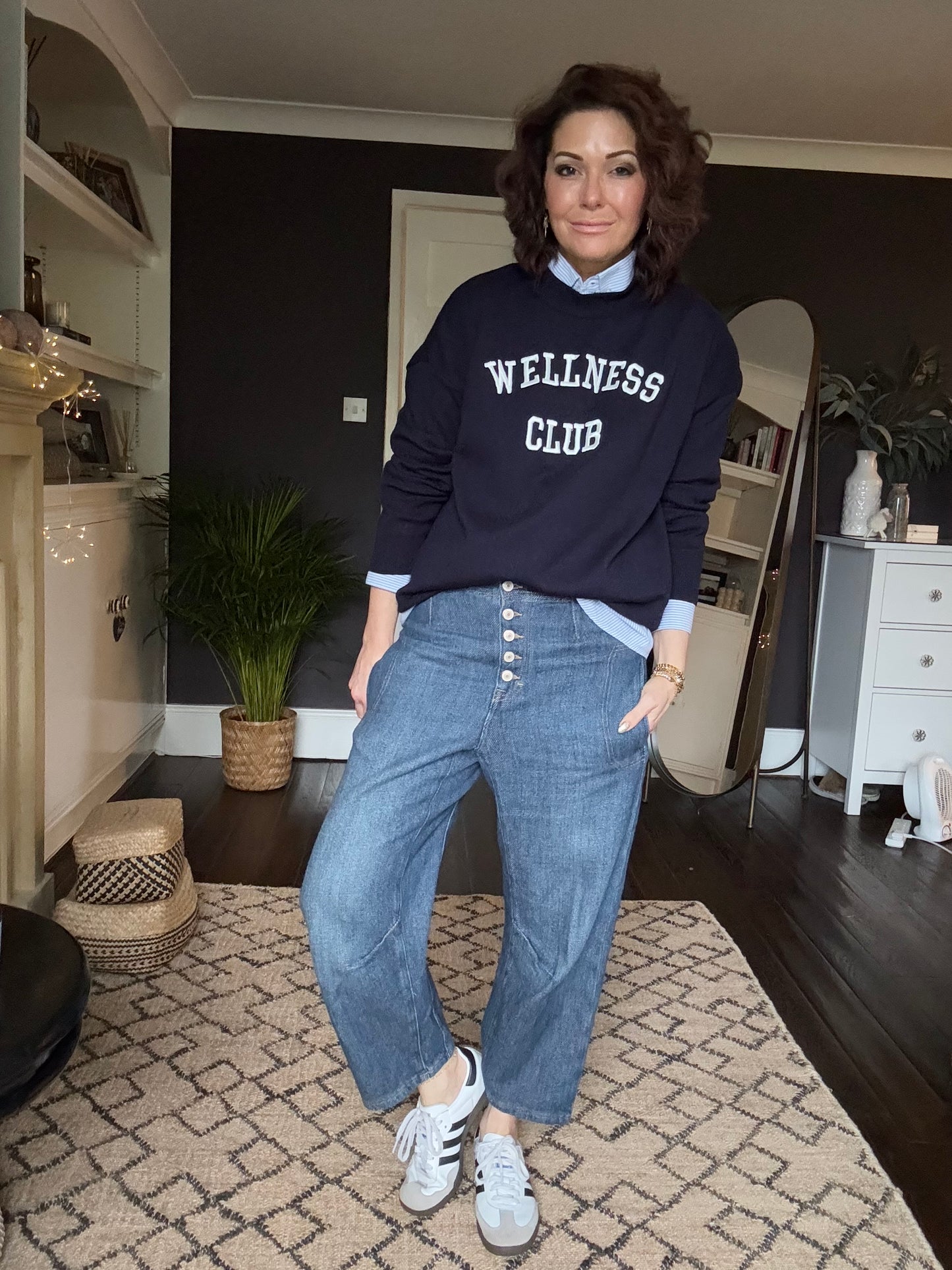 SALE WELLNESS CLUB JUMPER NAVY
