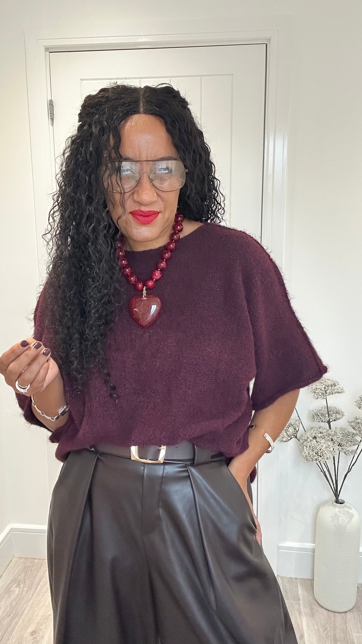 FINLAY KNIT PLUM *New