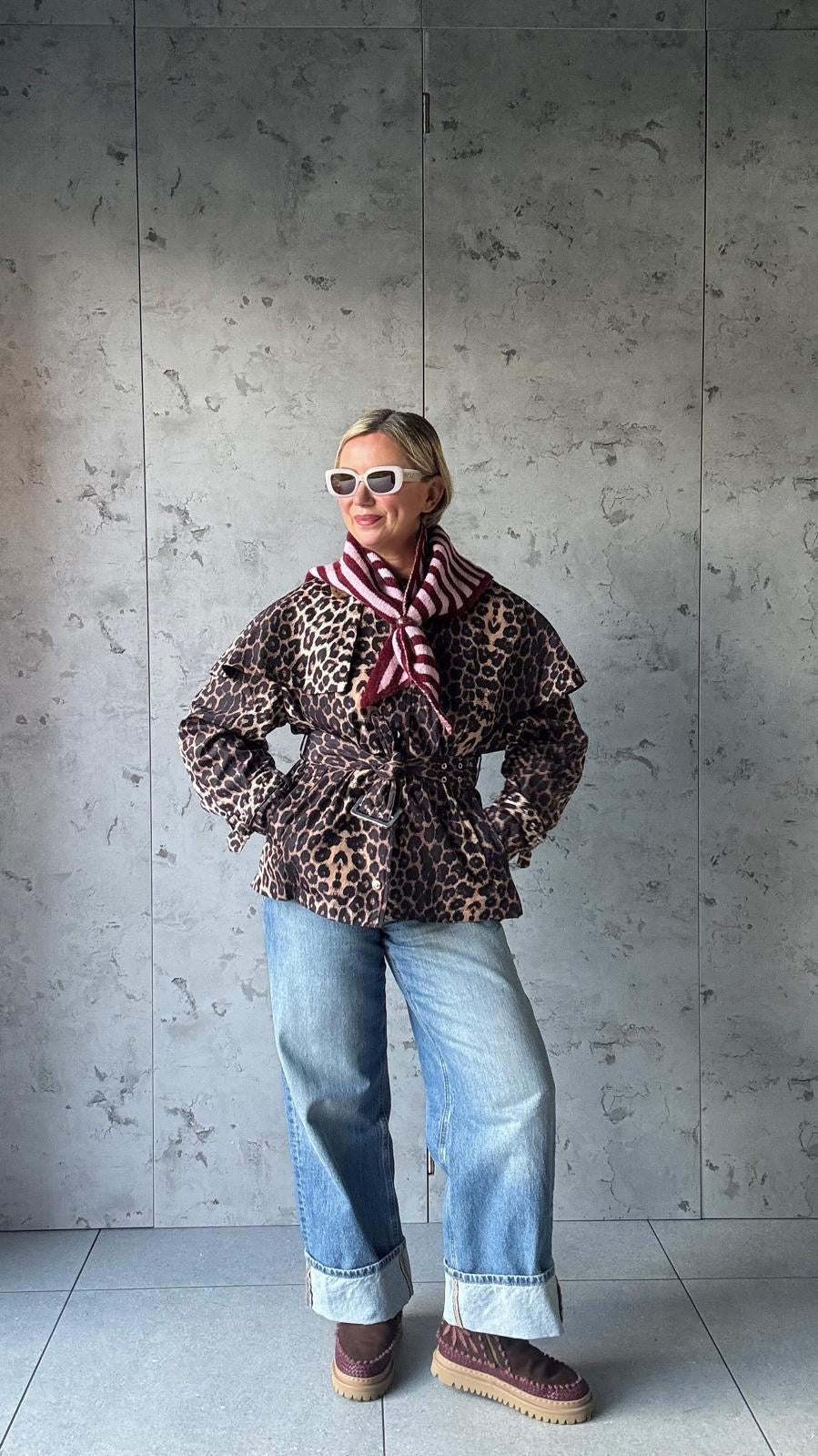 CLAUDETTE LEOPARD CAPE JACKET *New