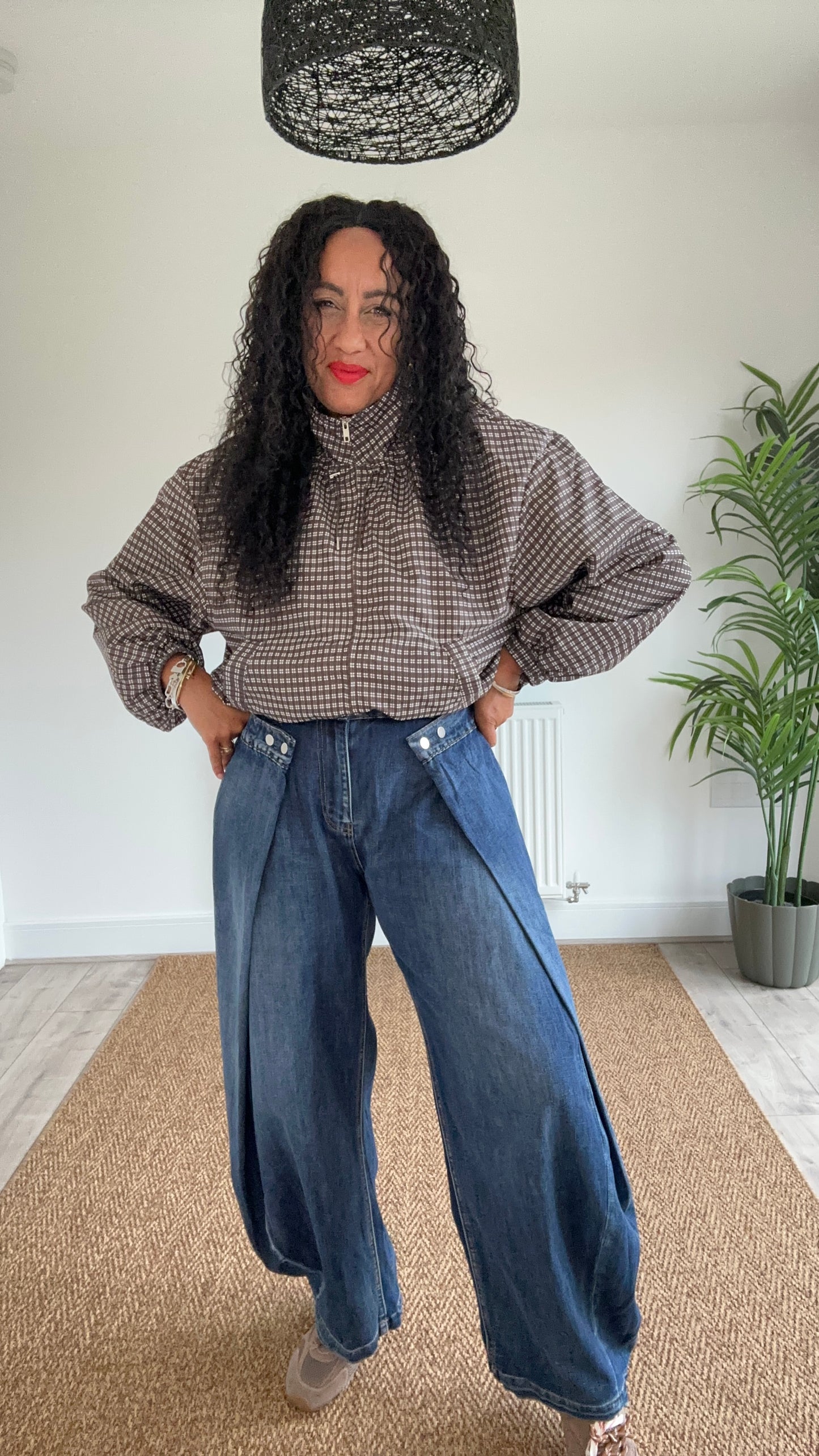 HYBRID PLEATED TROUSERS DENIM BLUE *New