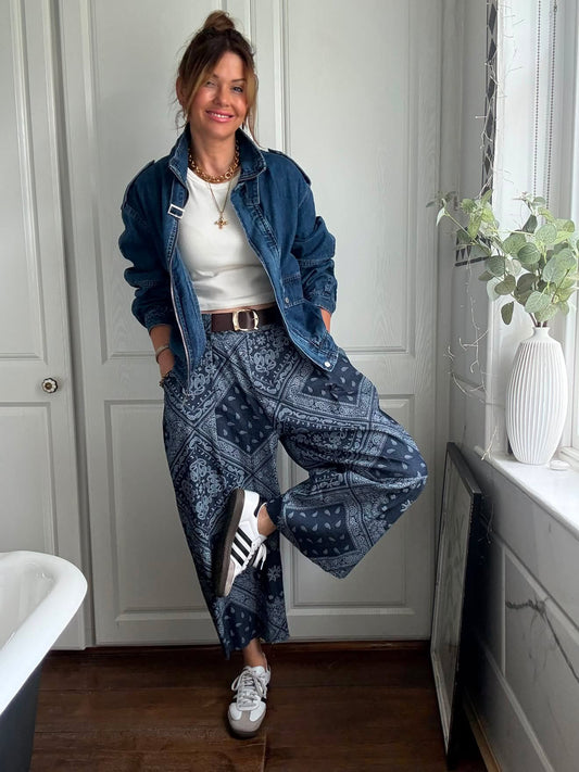 COSIMA BANDANA TROUSERS  BLUE *New