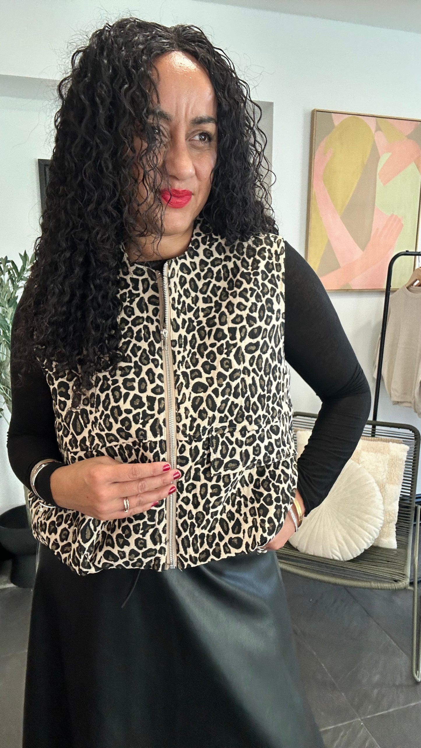 ICONE LEOPARD PARACHUTE GILET / WAISTCOAT *New & Trending