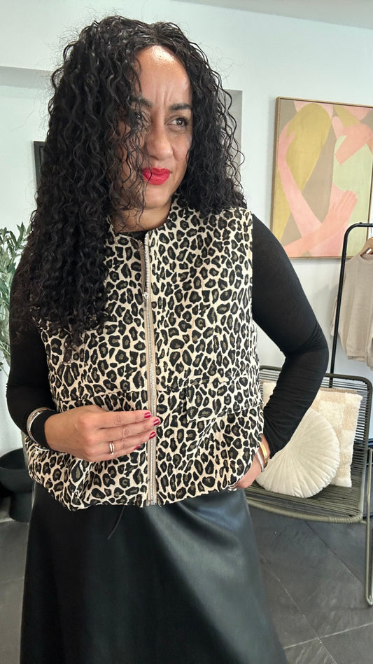 ICONE LEOPARD PARACHUTE GILET / WAISTCOAT *New & Trending