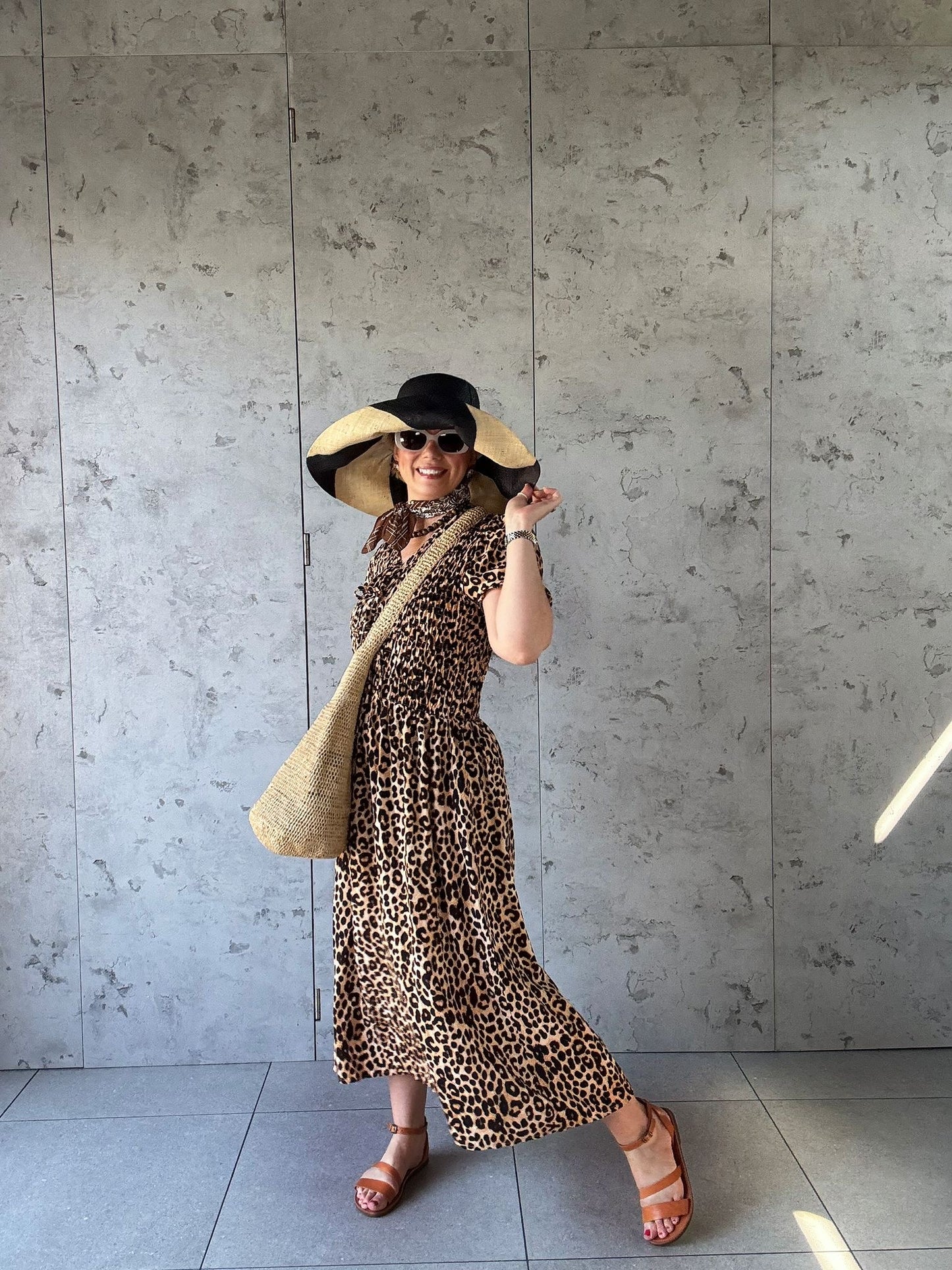 ELAINE LEOPARD PUFF SLEEVE MAXI DRESS *New