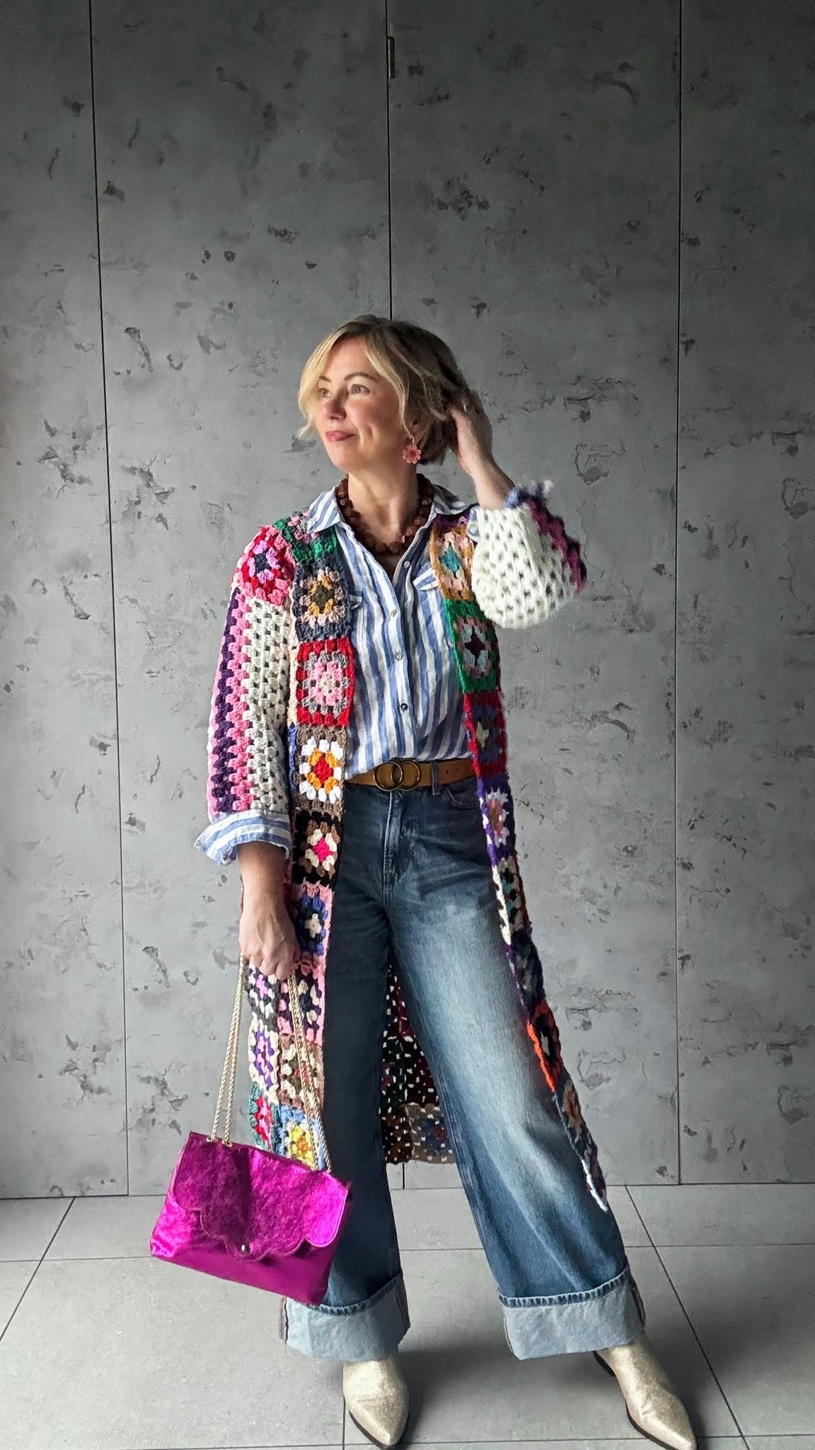 GLADIS HANDMADE CROCHET CARDIGAN *New