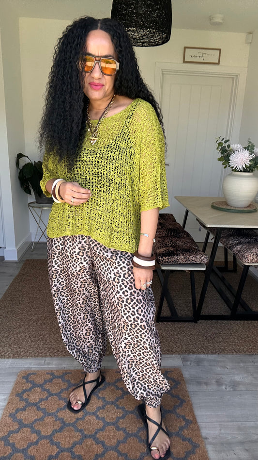 GLYN CROCHET TOP KIWI *New