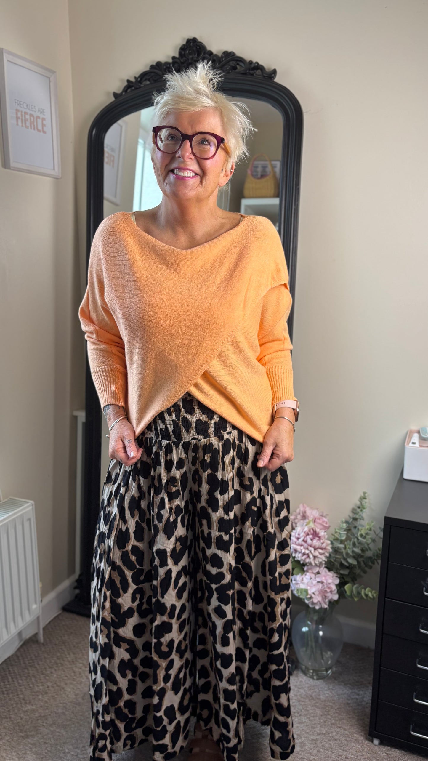 MABLE FRONT CROSS WRAP JUMPER ORANGE 🍊 *New